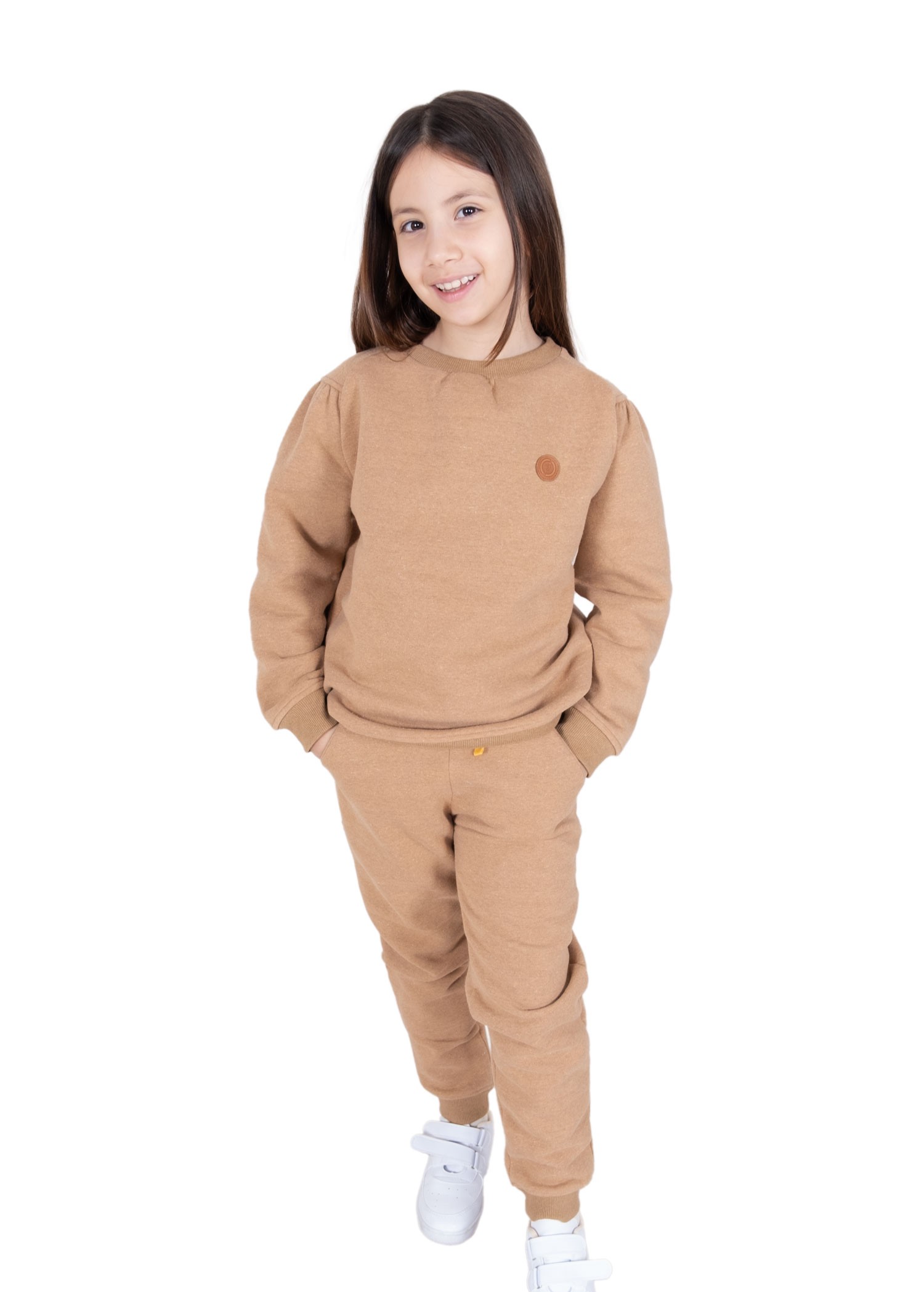 Reborn Rose Gold Light Brown Winter Girls' Sweatpants