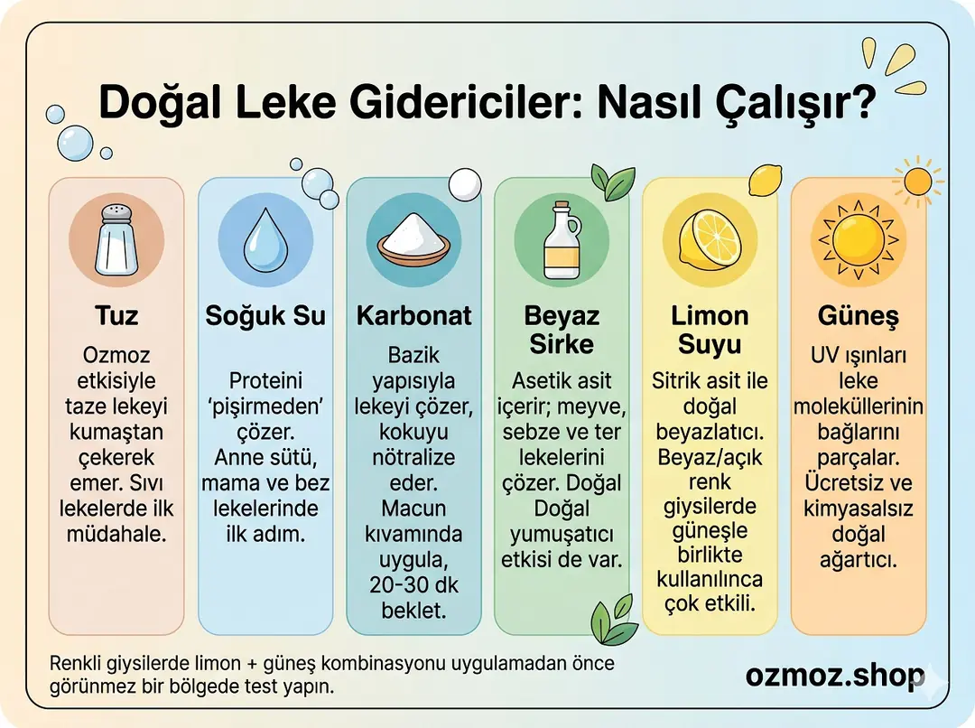 Doğal leke çıkarıcılar bebeğiniz ve çocuğunuz için sağlıklı alternatifler sunar.