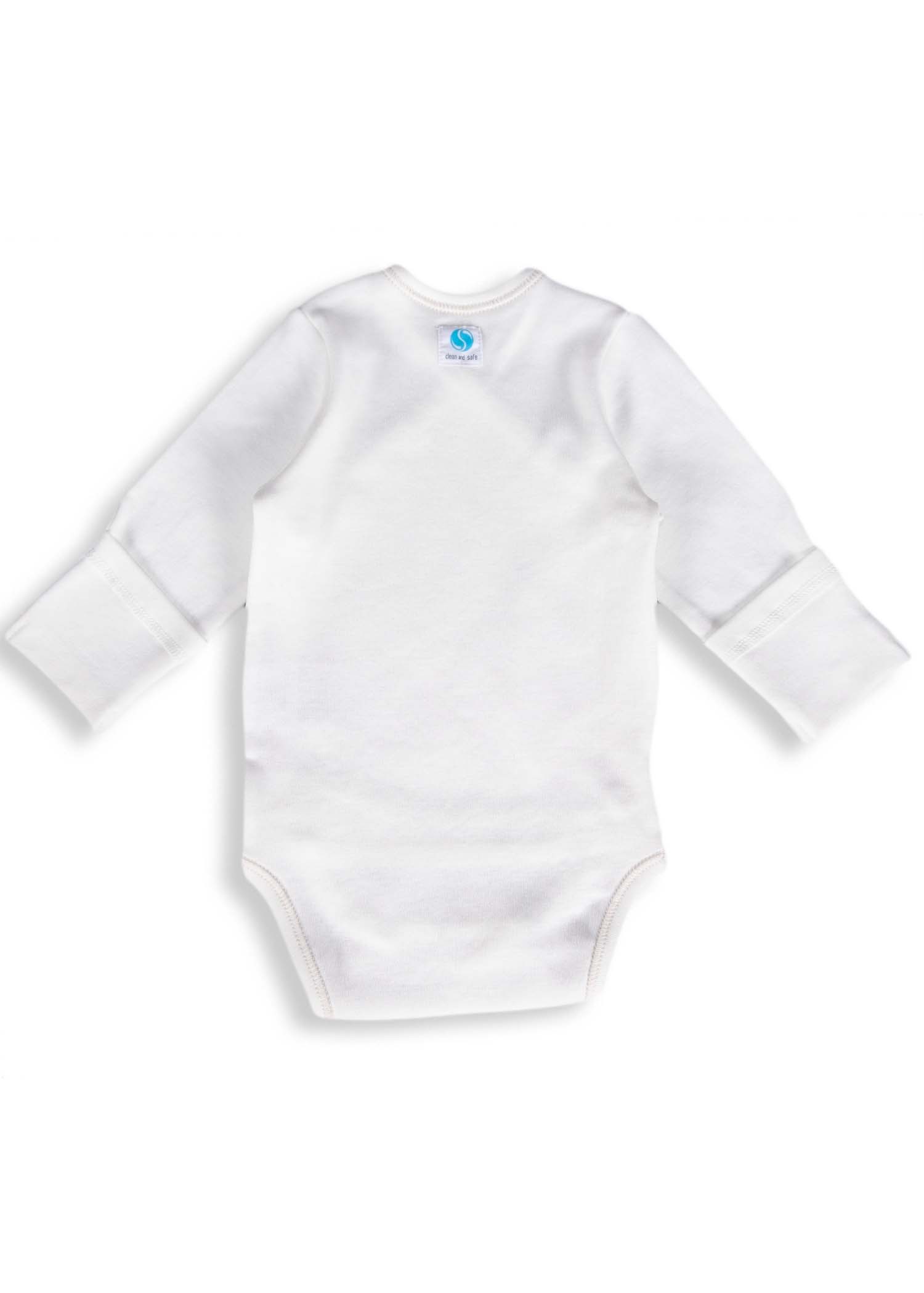 Clean and Safe Steril Giyilmeye Hazır Organik Unisex Bebek Kruvaze Body-Zebra