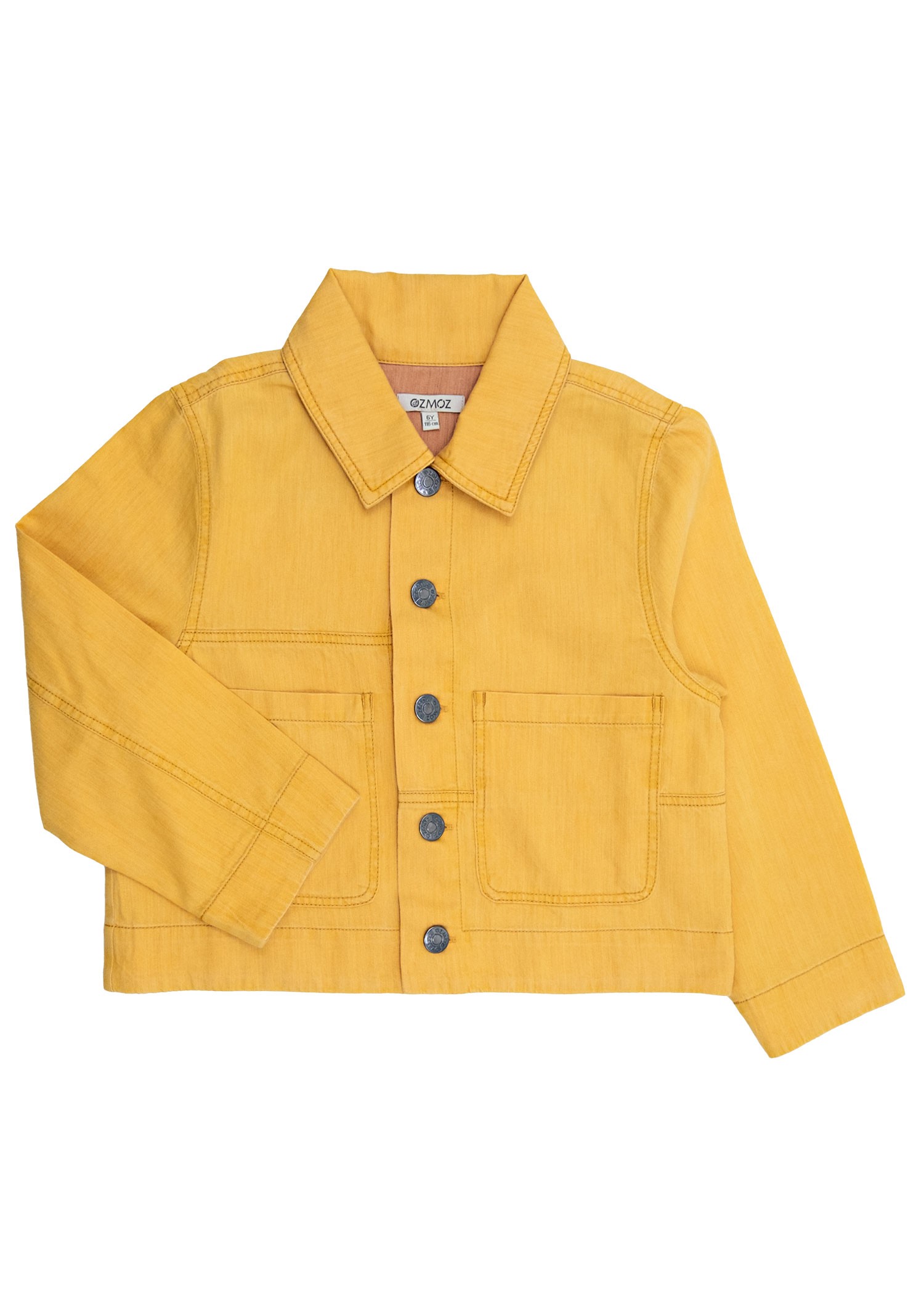 100% Cotton Yellow Thin Denim Summer Unisex Kids Jacket