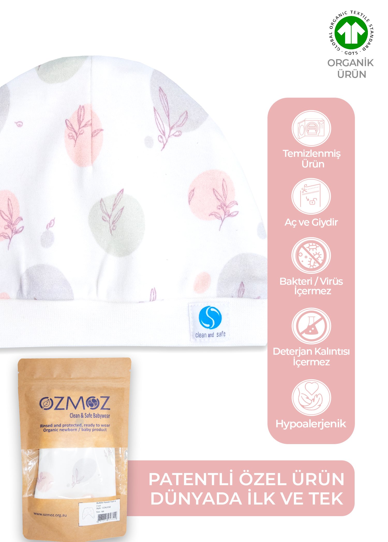 Clean&Safe Organik Steril Temizlenmiş Organik Bere