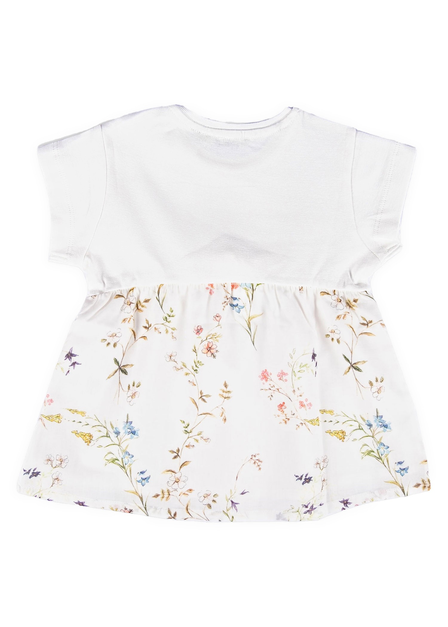 Organic Floral White Summer Baby Girl Dress