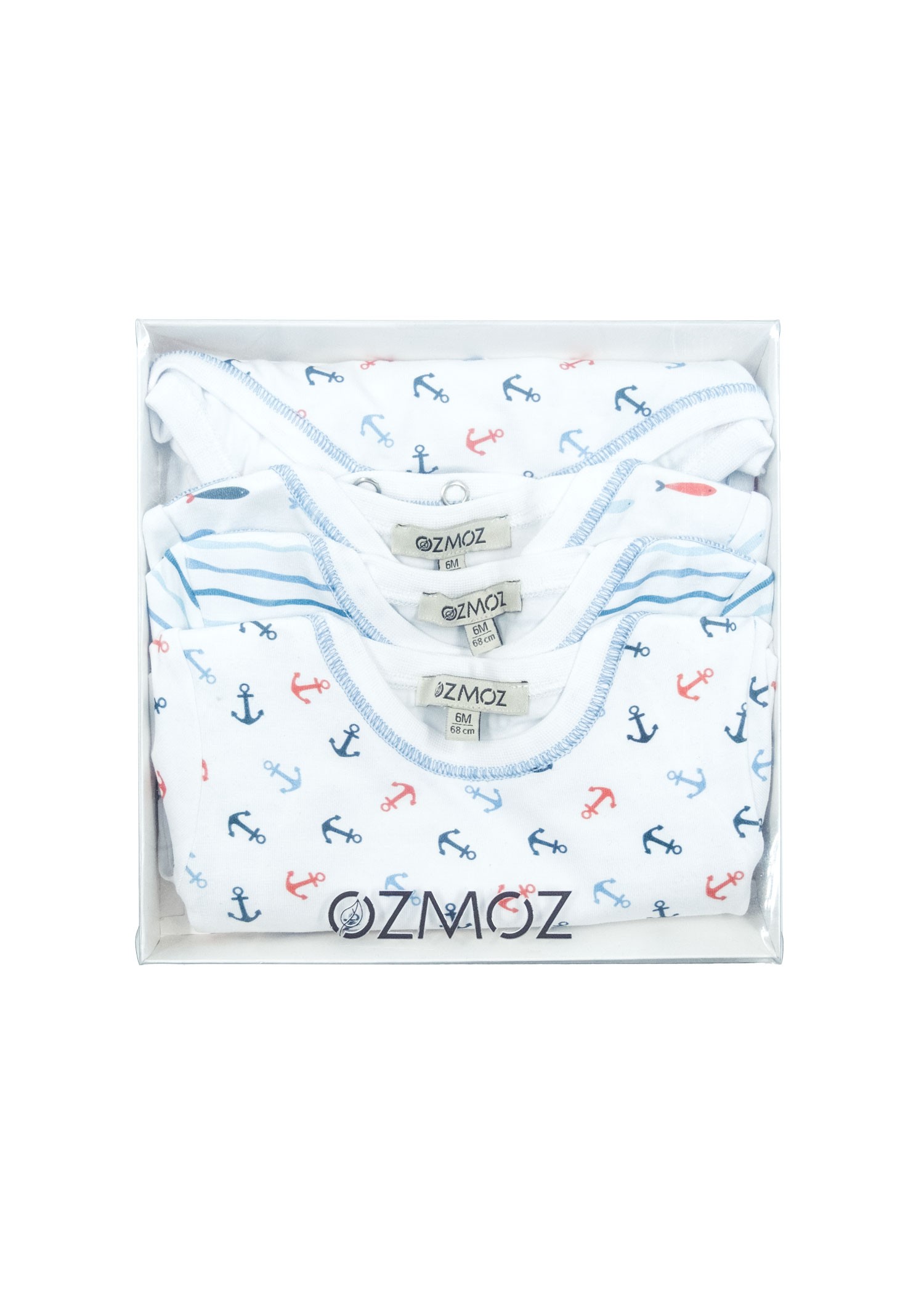 Organic Baby Boy Short-Sleeve Bodysuit 3-Pack (Assorted Prints)