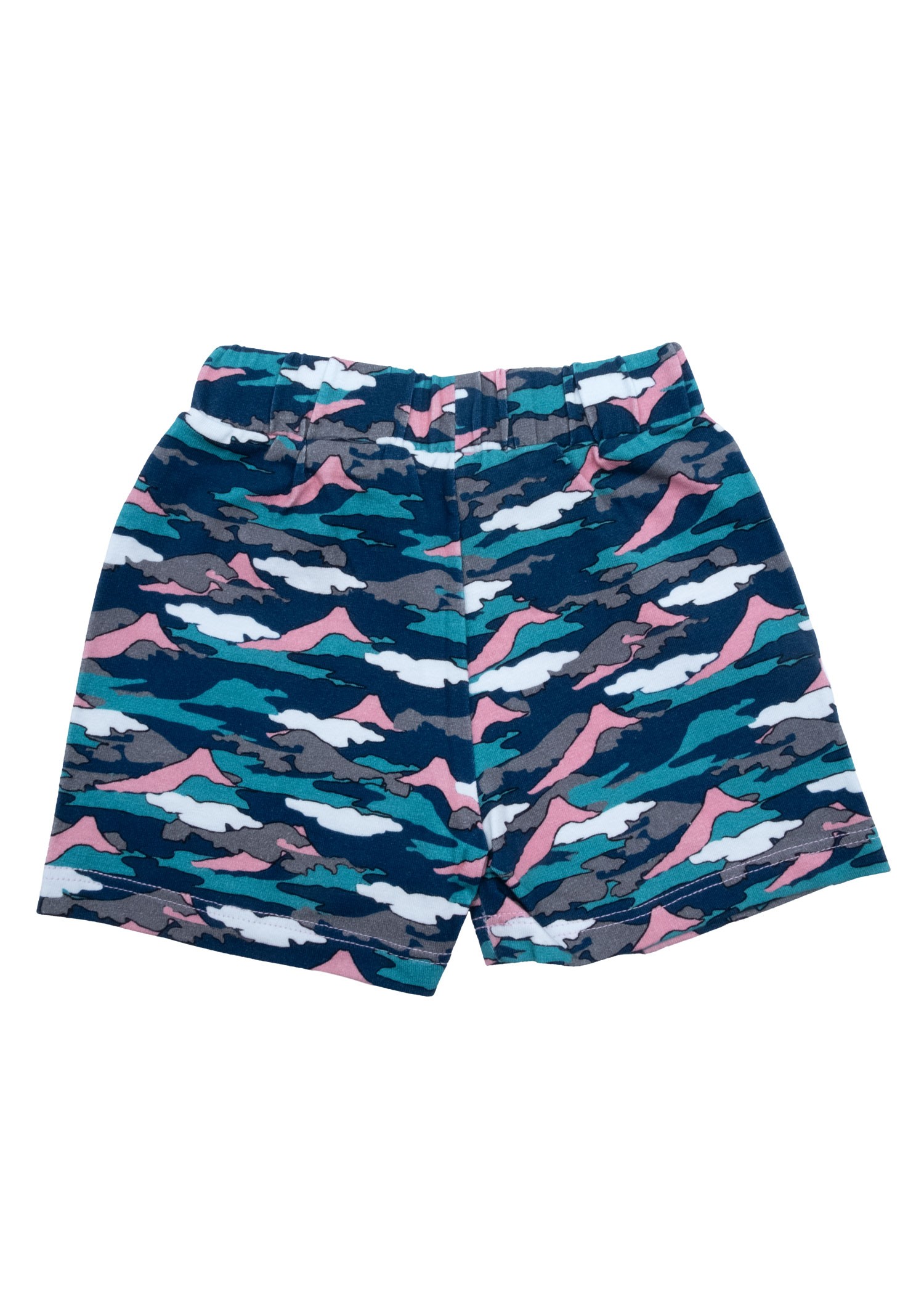 Cotton Colored Camouflage Little Girl Shorts