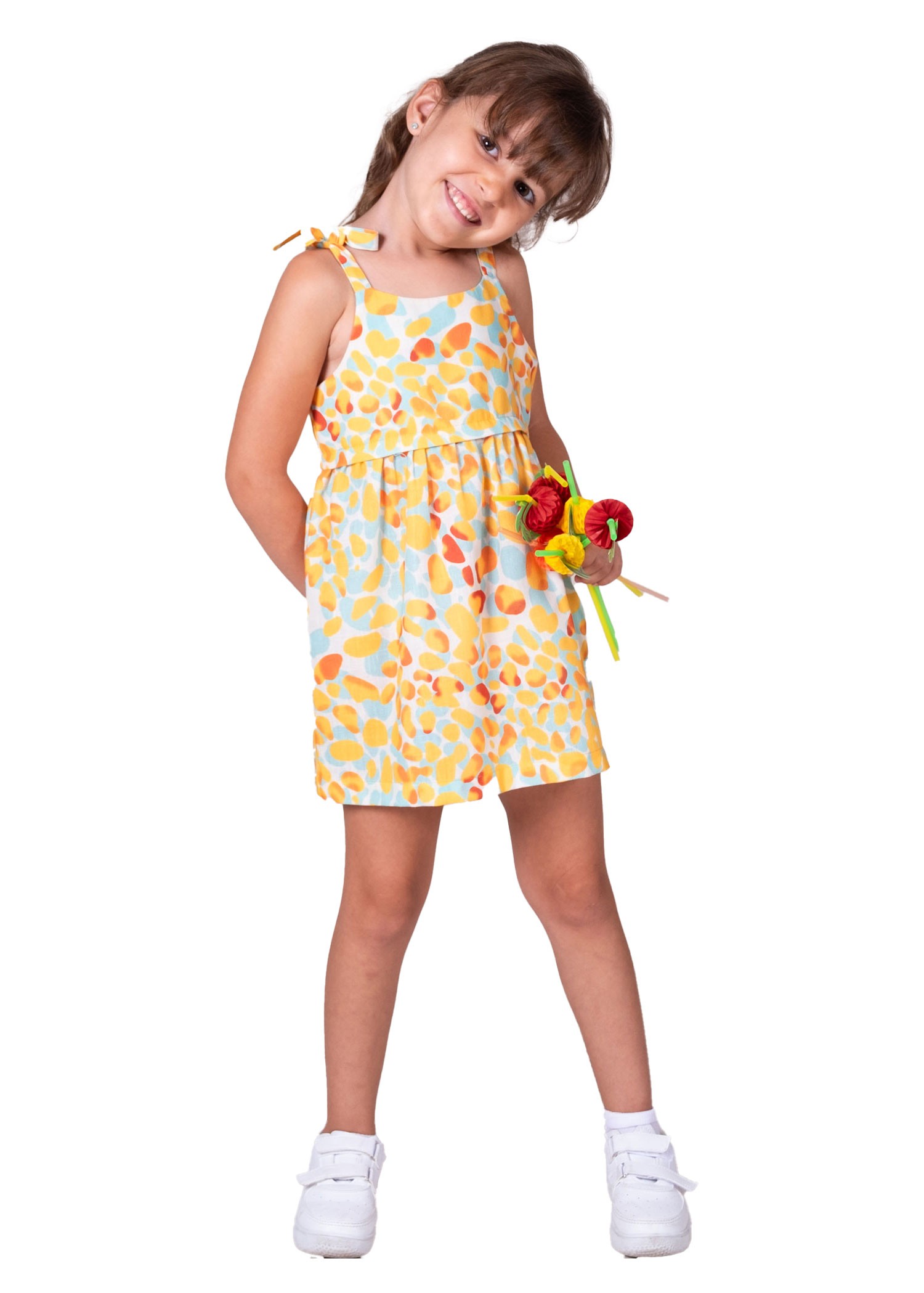 Colorful Thin Woven Summer Girl's Dress