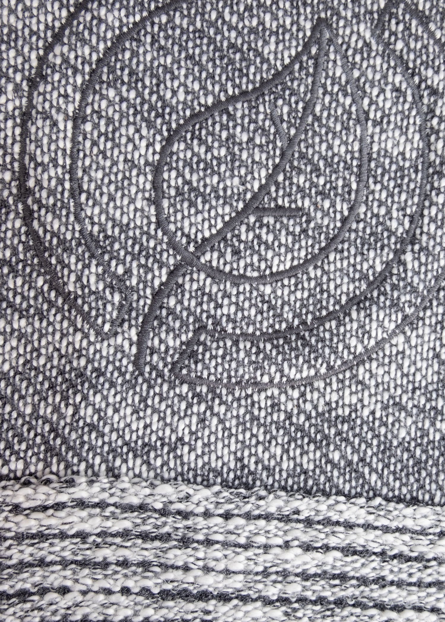 Organic Cotton Embroidered and Knitted Patterned Winter Boys' Sweatshirt Grey