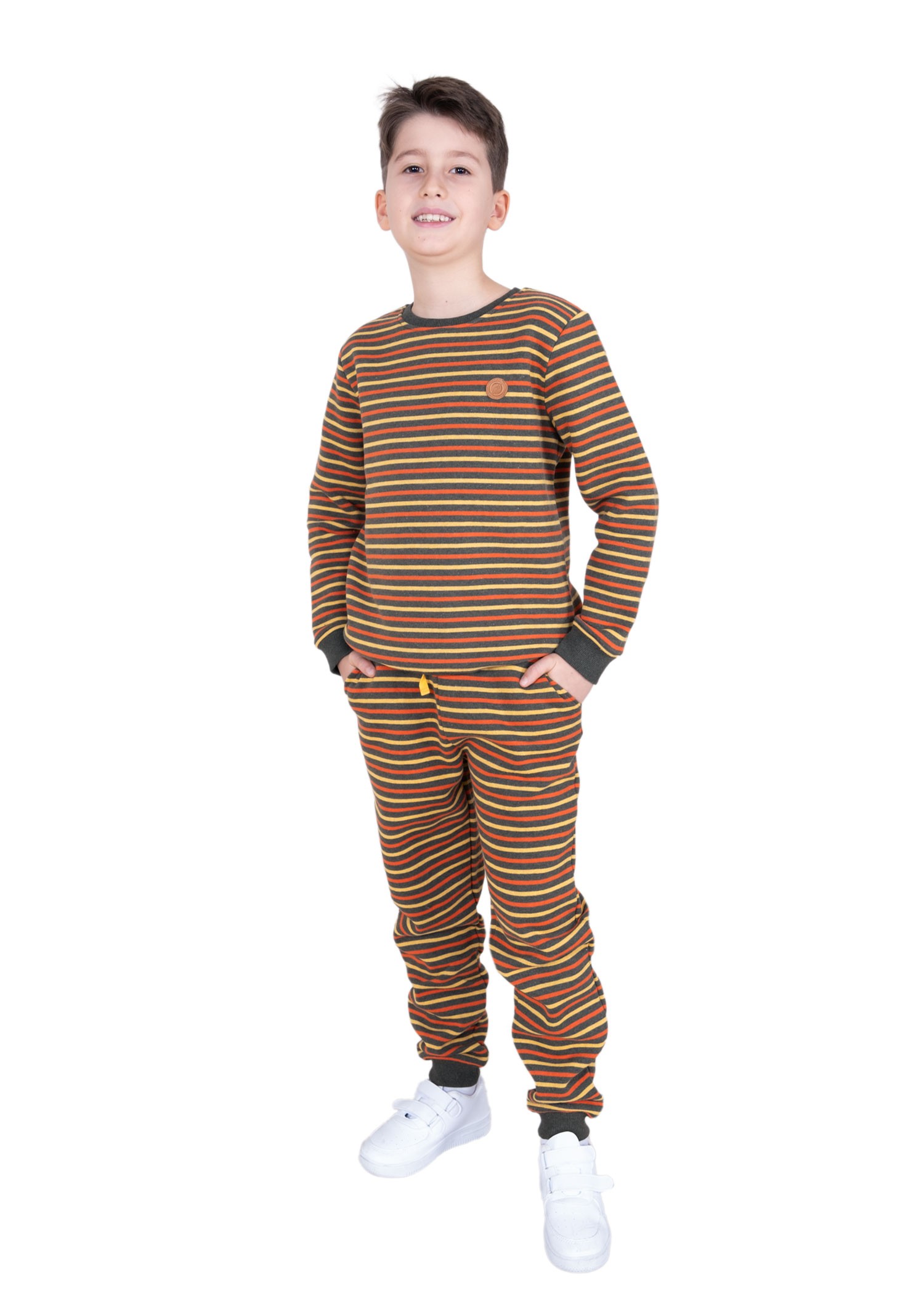 Reborn Striped Winter Boys Sweatpants