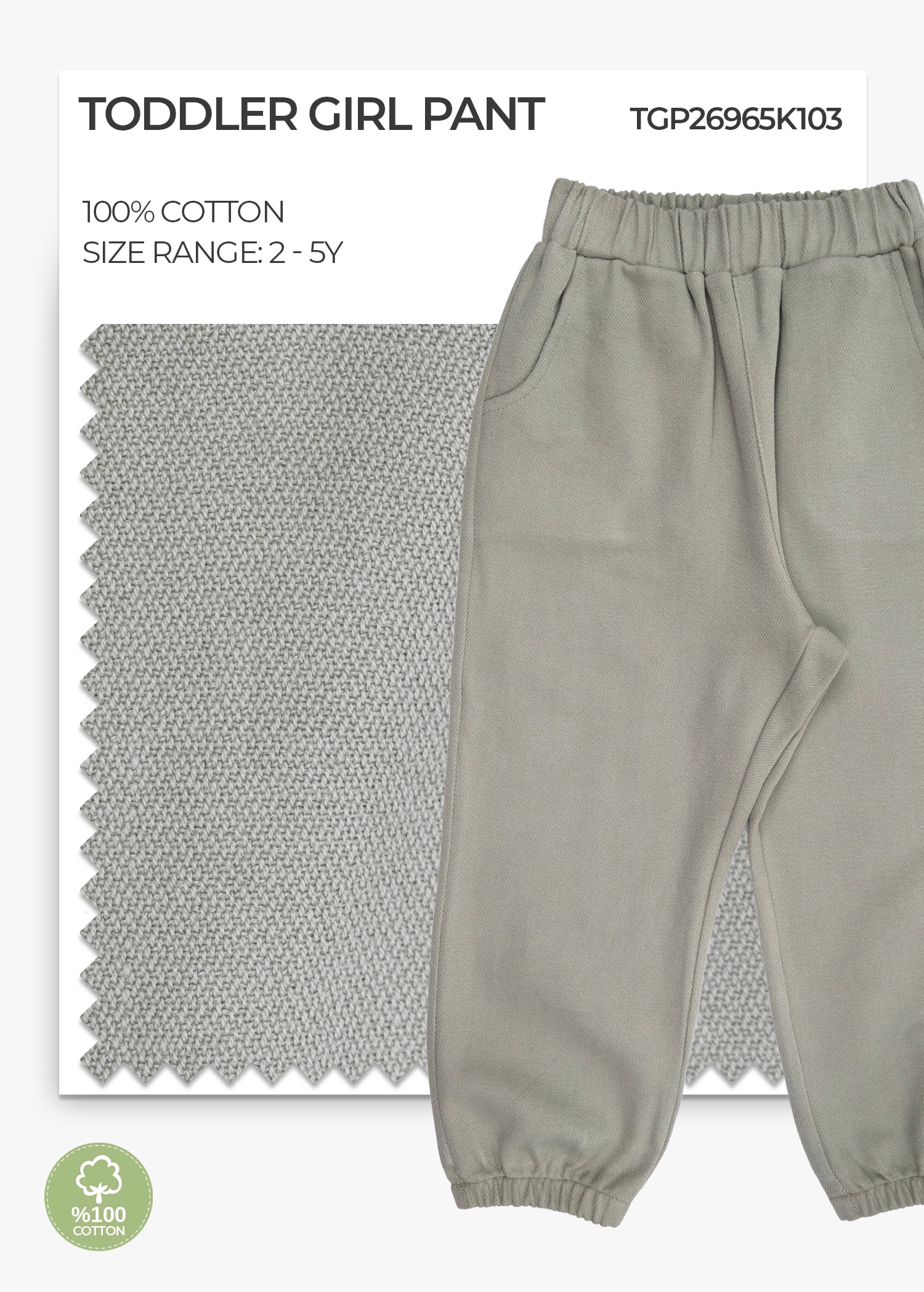 Desert Sage Toddler Girl Pant