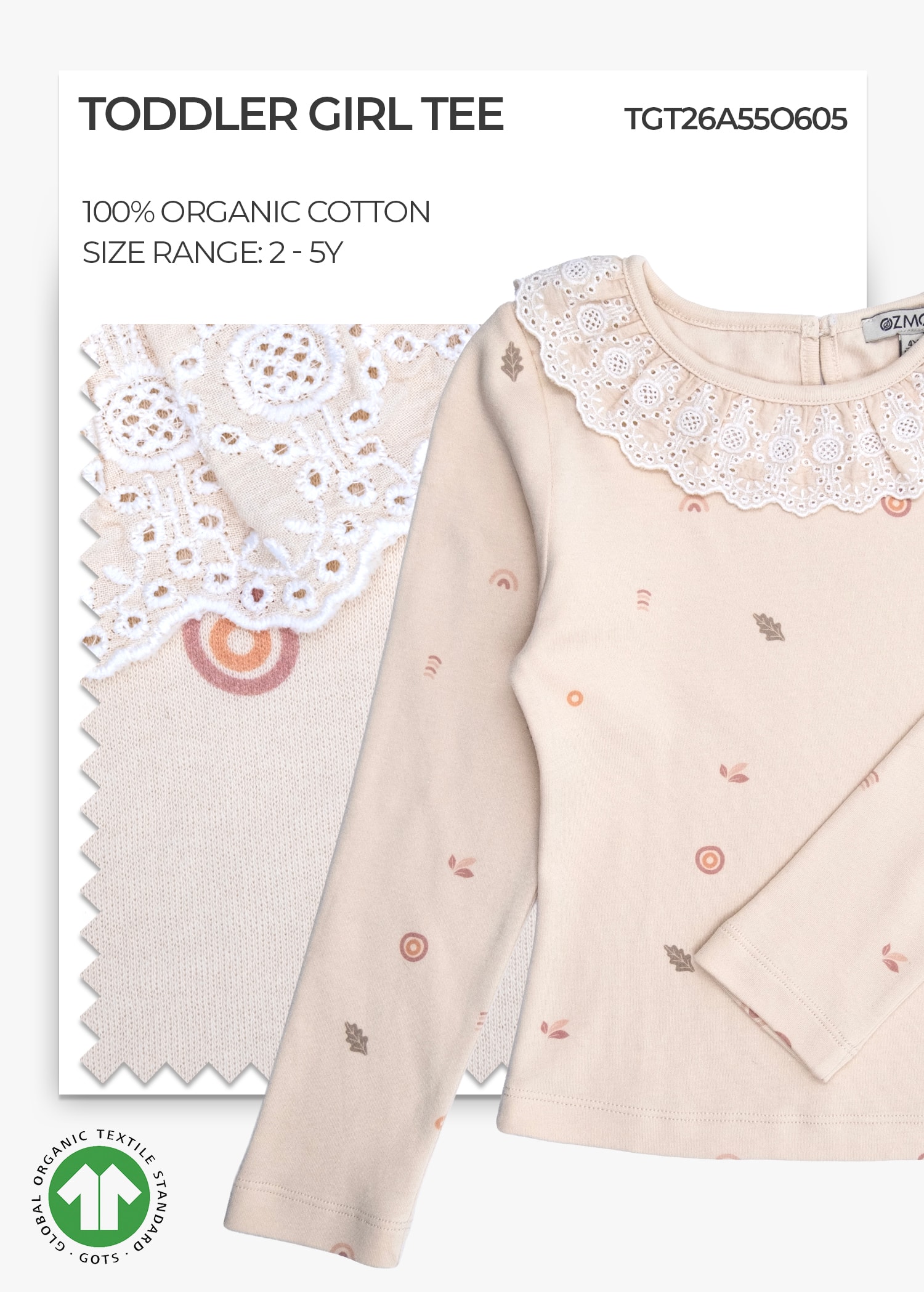 Organic Short Bread Toddler Girl Tee