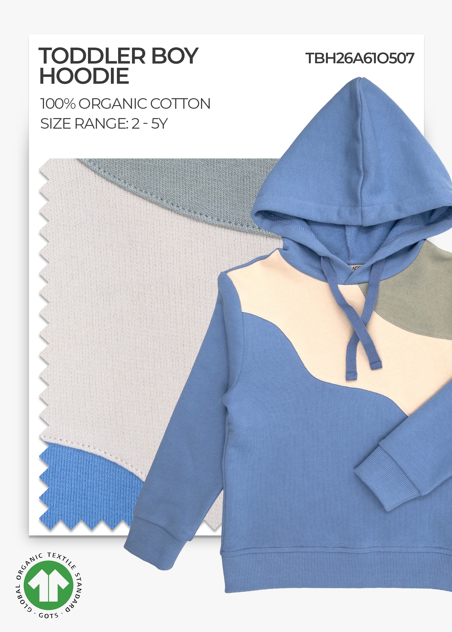 Organic Ashleigh Blue Toddler Boy Hoodie