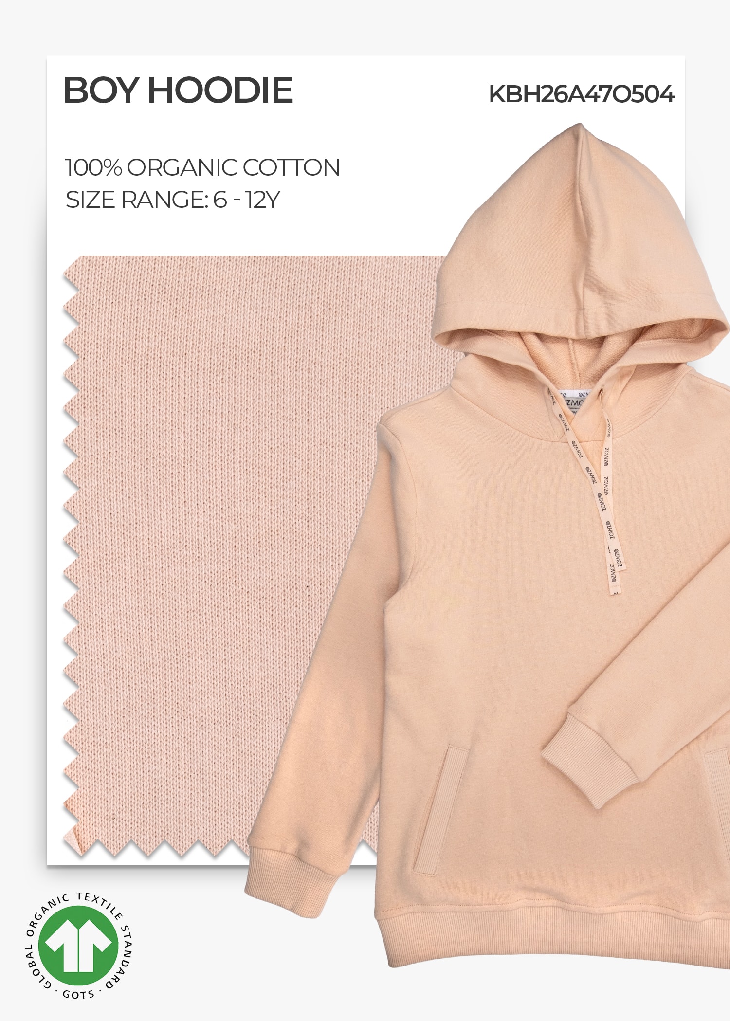 Organic Desert Dust Boy Hoodie
