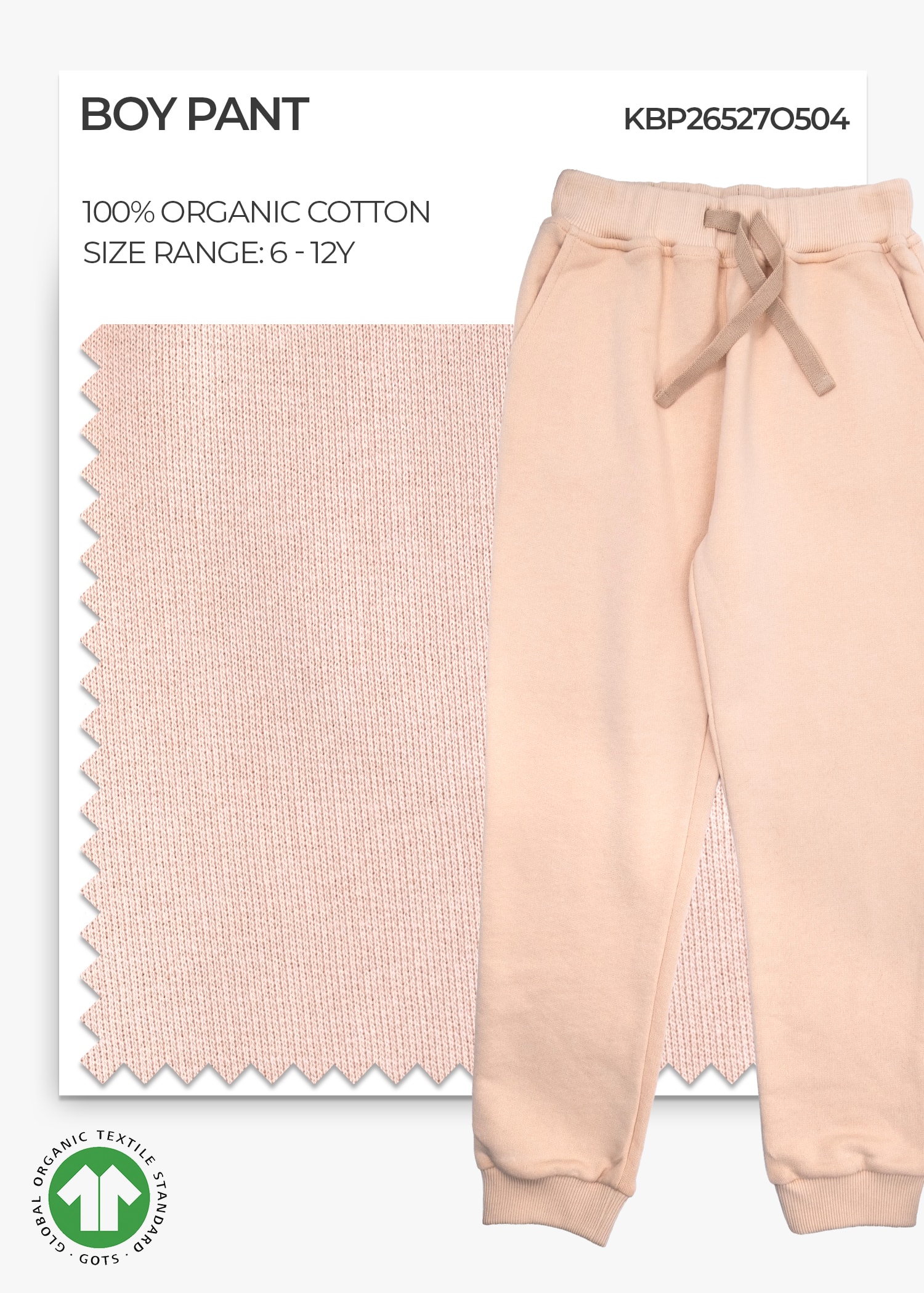 Organic Desert Dust Boy Pant