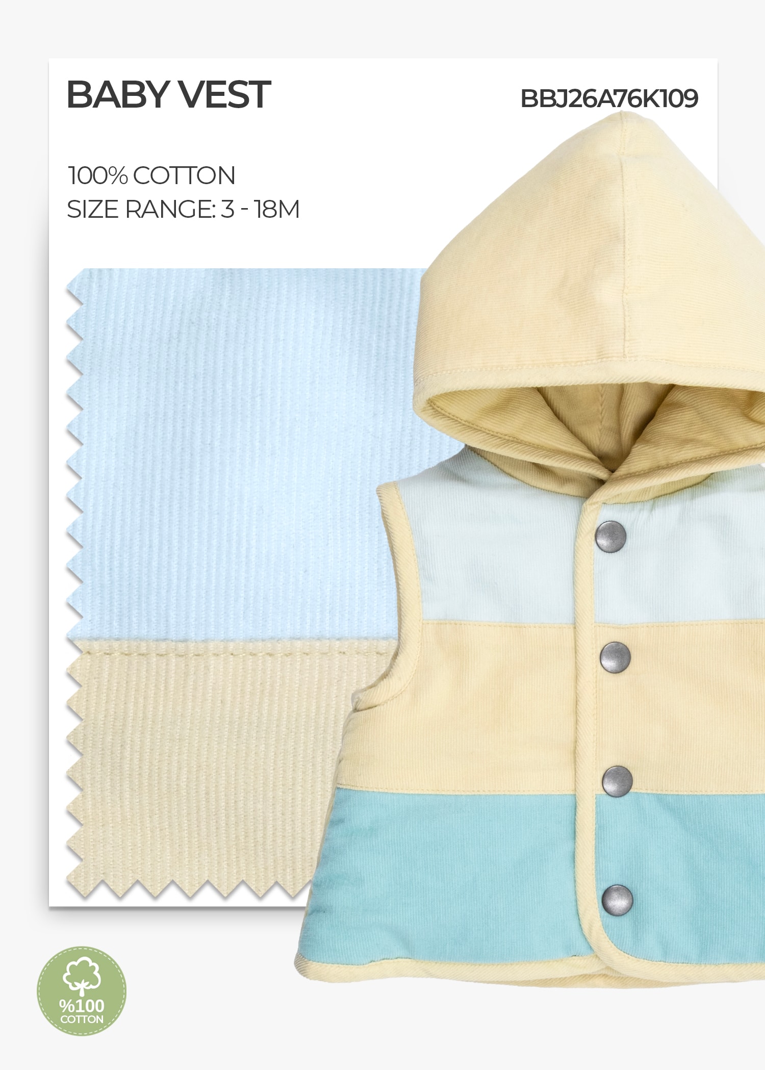 Hay Yellow Baby Vest