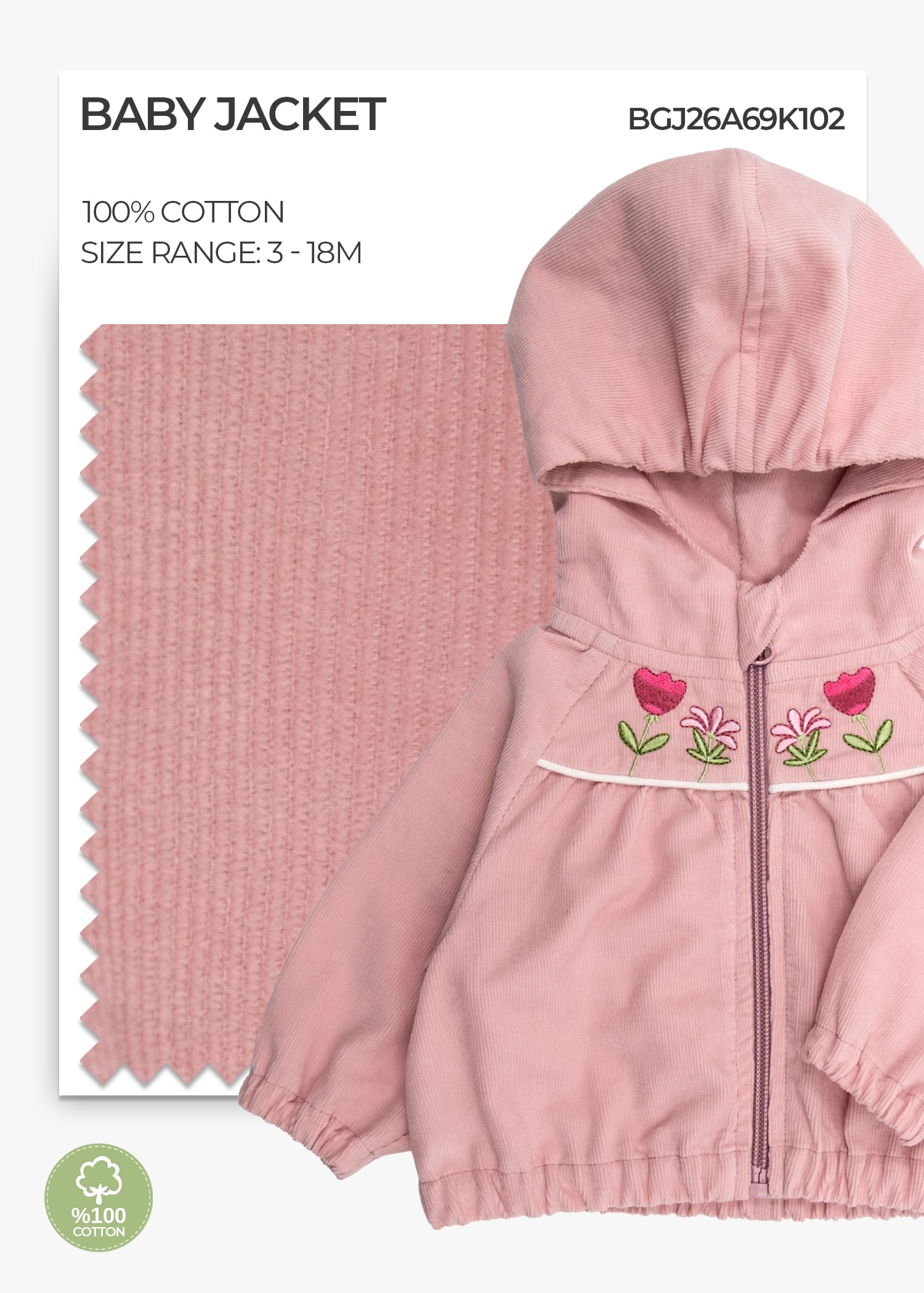 Pale Mauve Baby Jacket