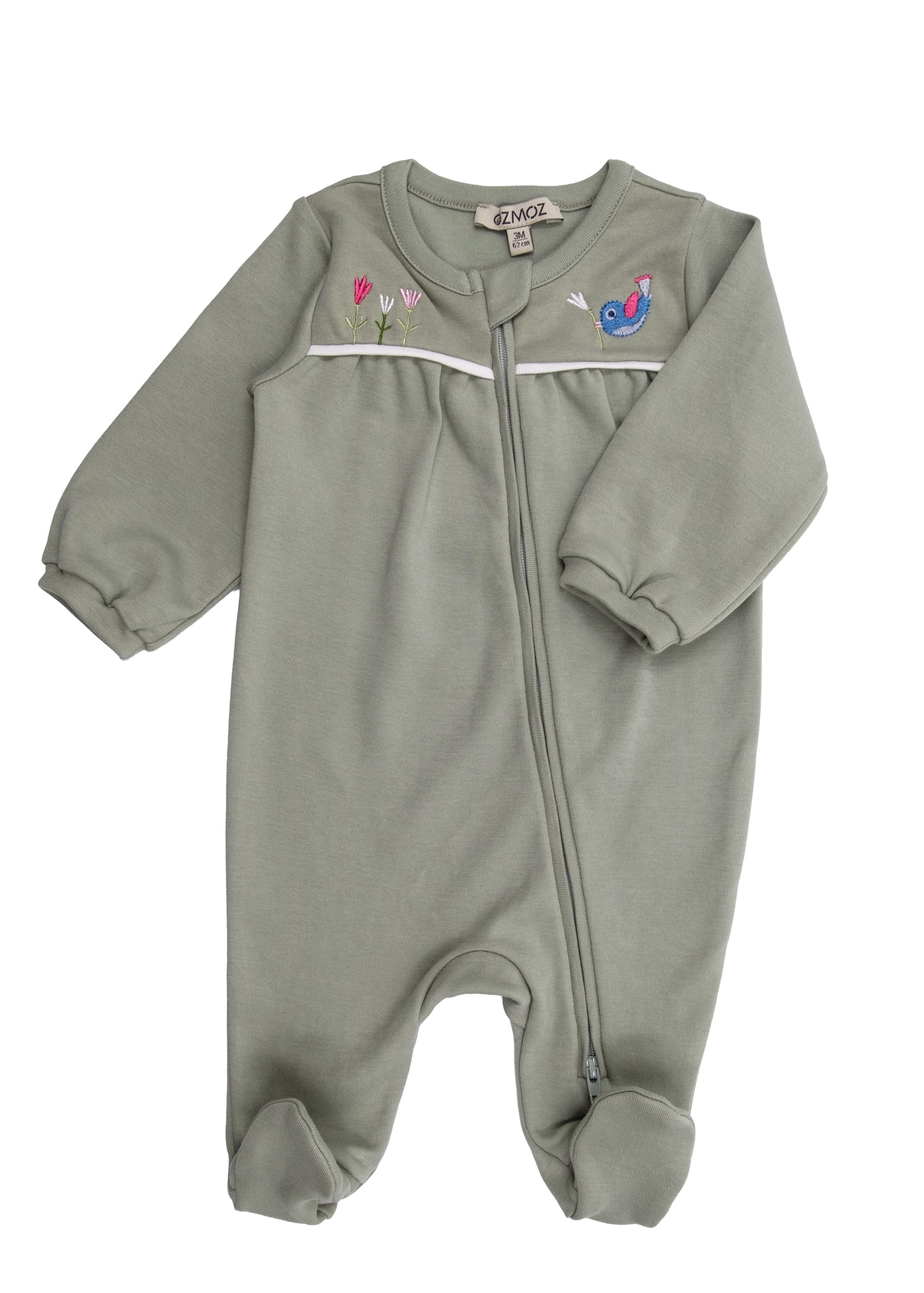 Organic Pale Mauve Baby Girl Romper