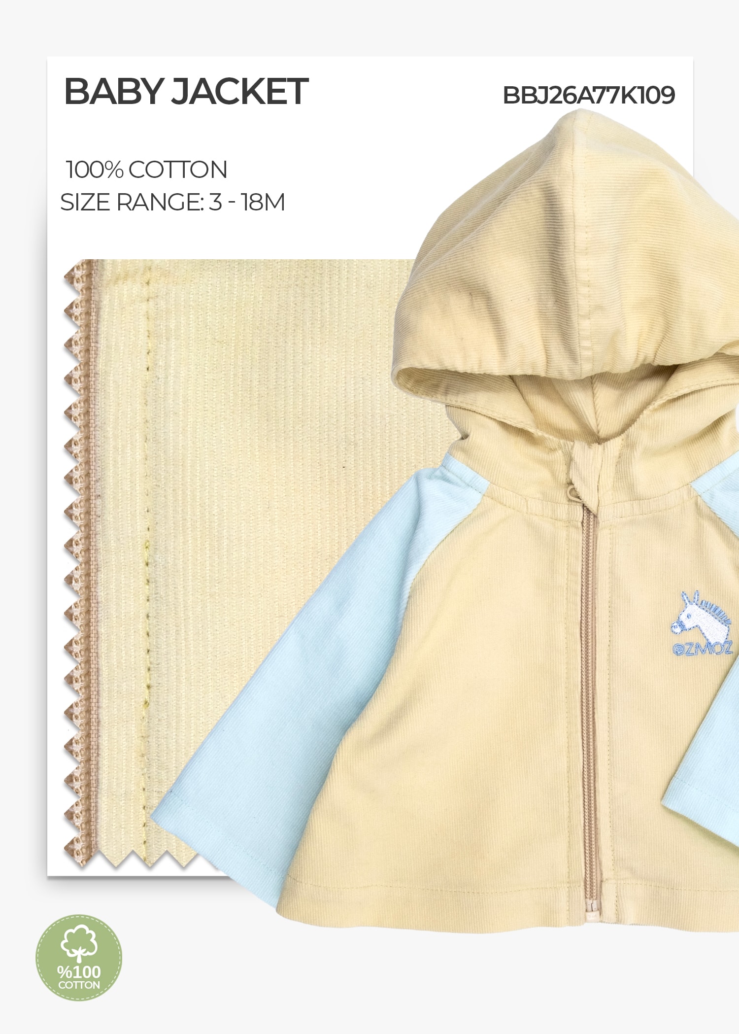 Hay Yellow Baby Boy Jacket