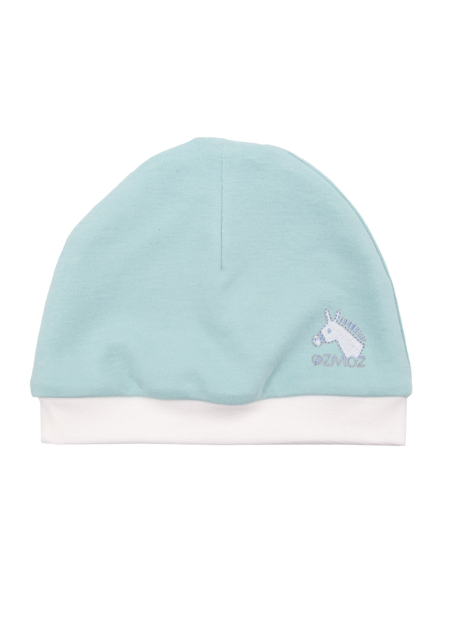 Organic Eggshell Blue Baby Boy Beanie