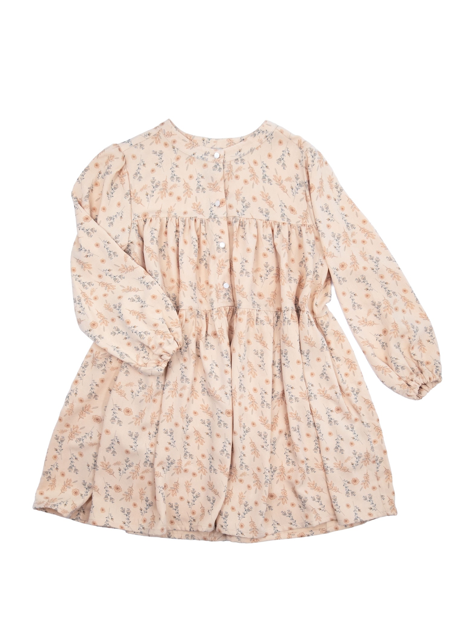 Viscose Desert Dust Flower Printed Girl Dress