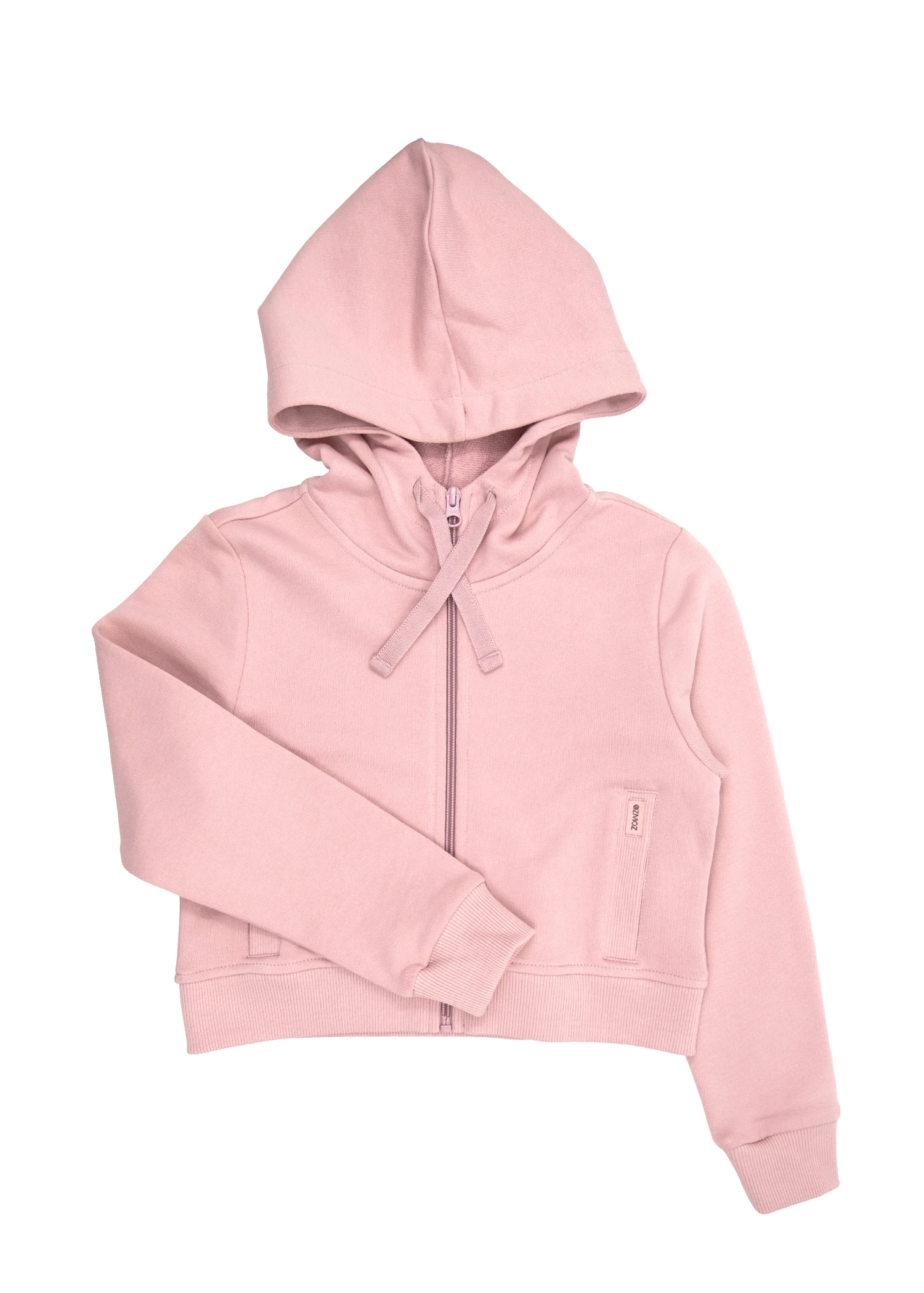 Organic Pale Mauve Girl Hoodie Jacket