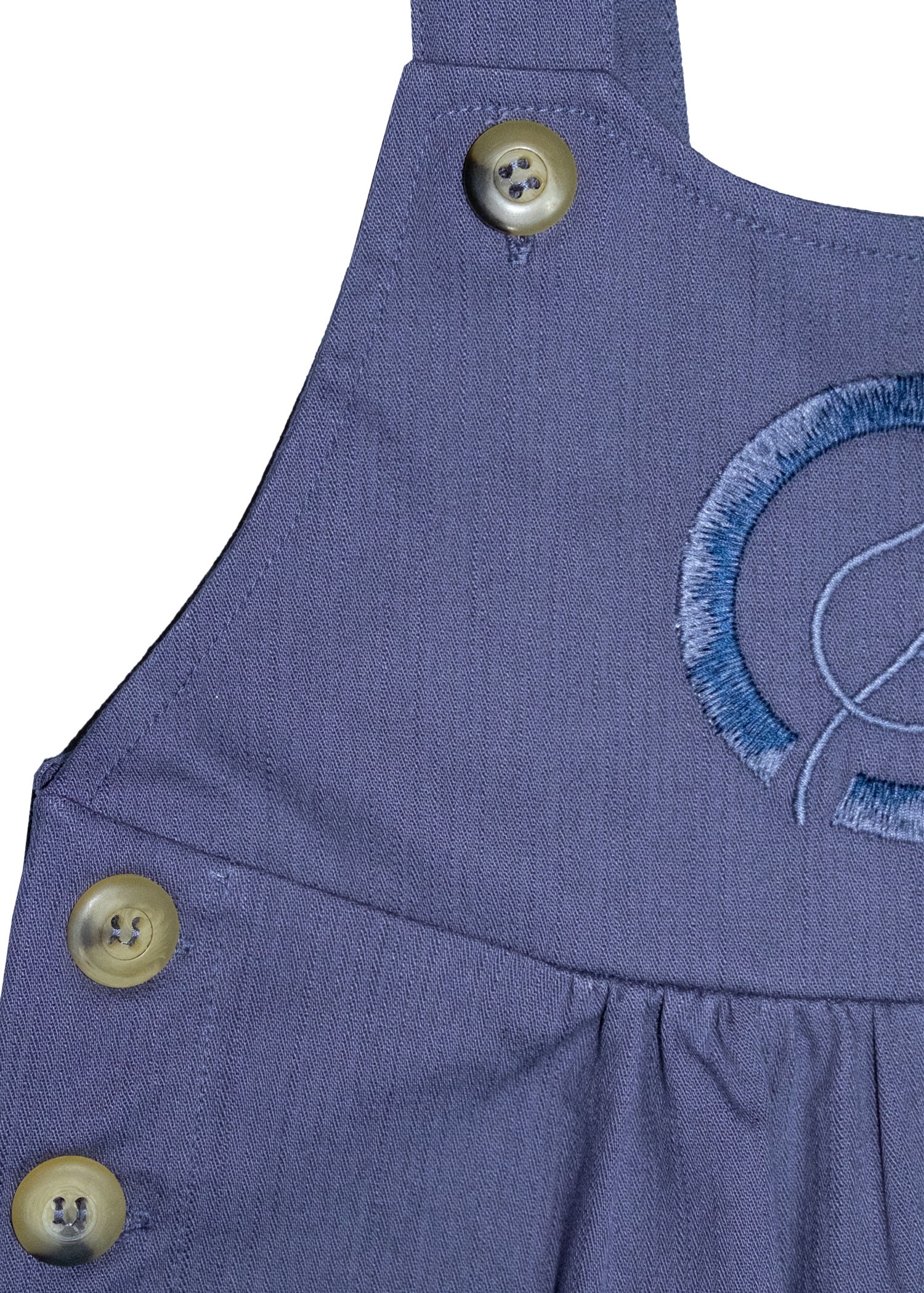 Embroidered Navy Blue Spring Baby Girl Jumpsuit
