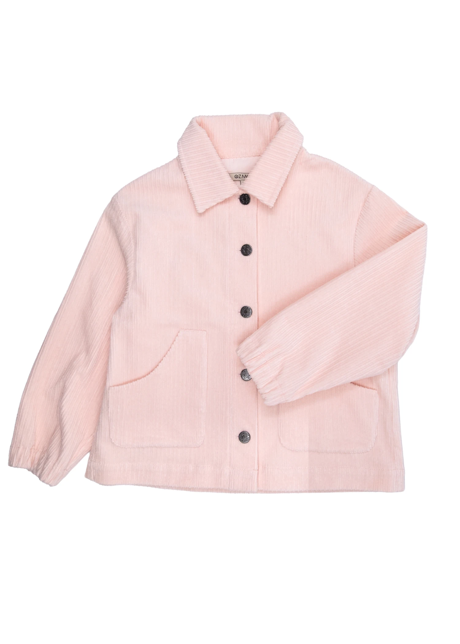 Kadife Klasik Pembe Kışlık Kız Çocuk Ceket