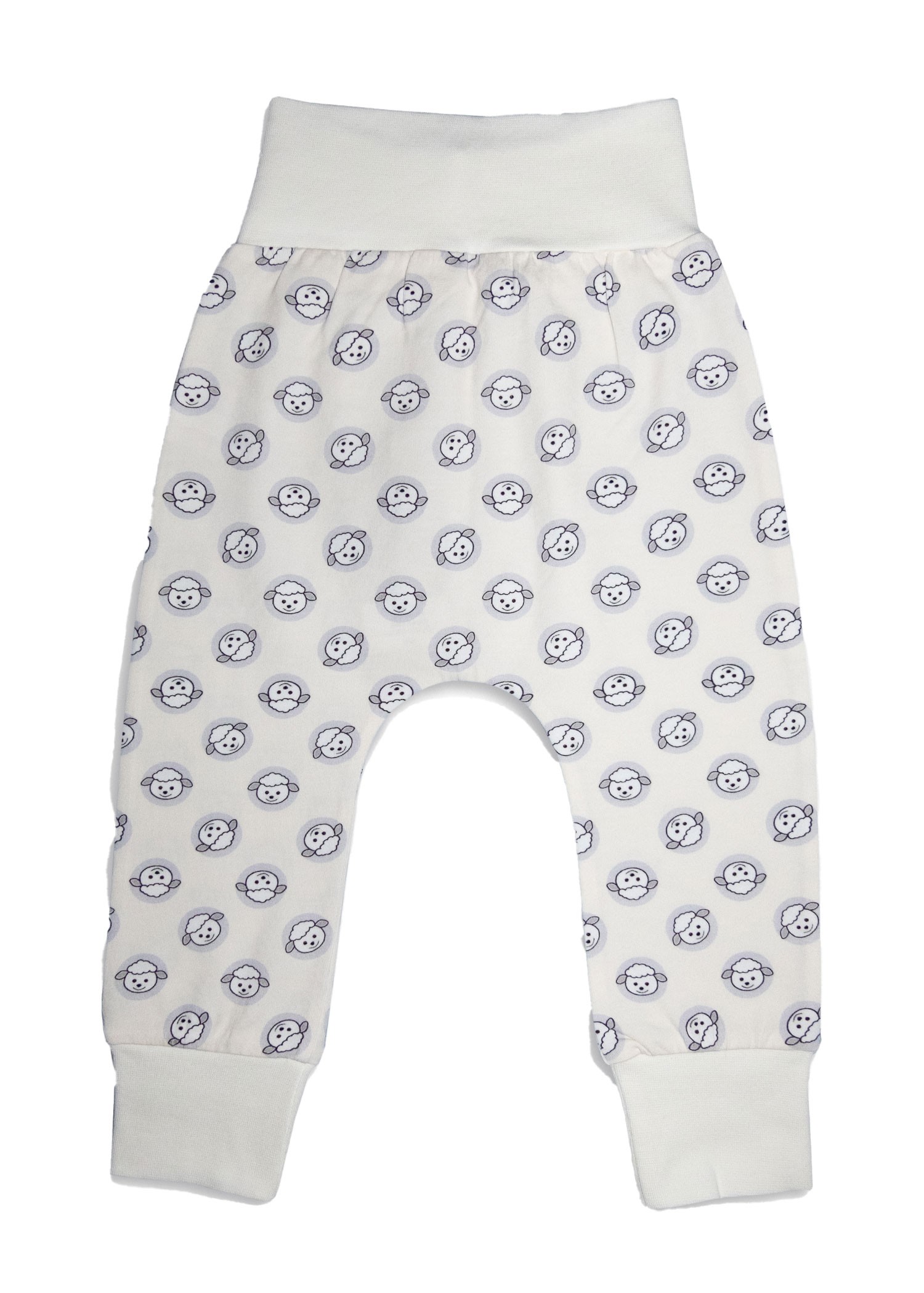 Organic Lamb Printed Ecru Unisex Baby Bottom