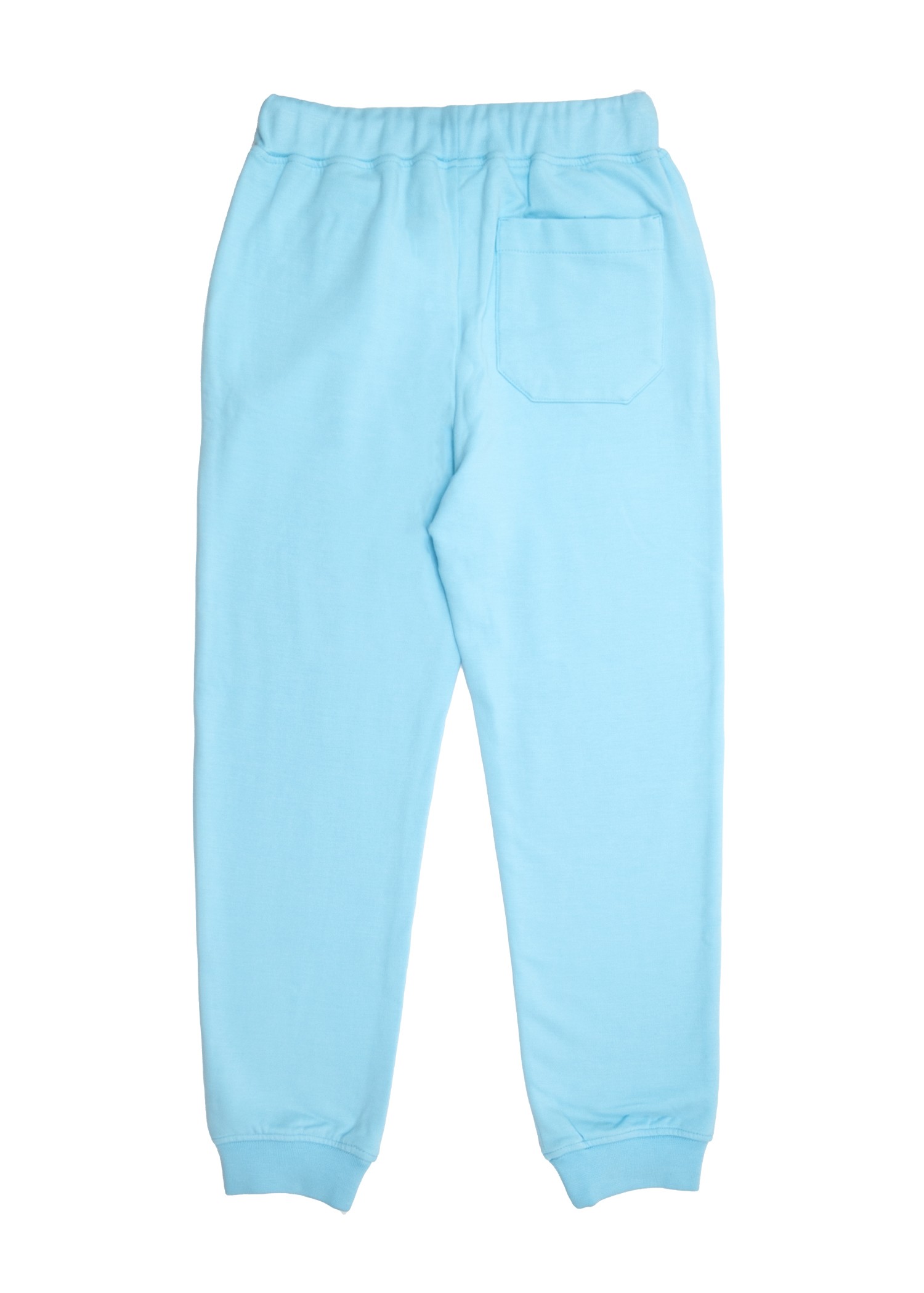 Bamboo Fabric Raised Blue Winter Unisex Children's Sweatpants