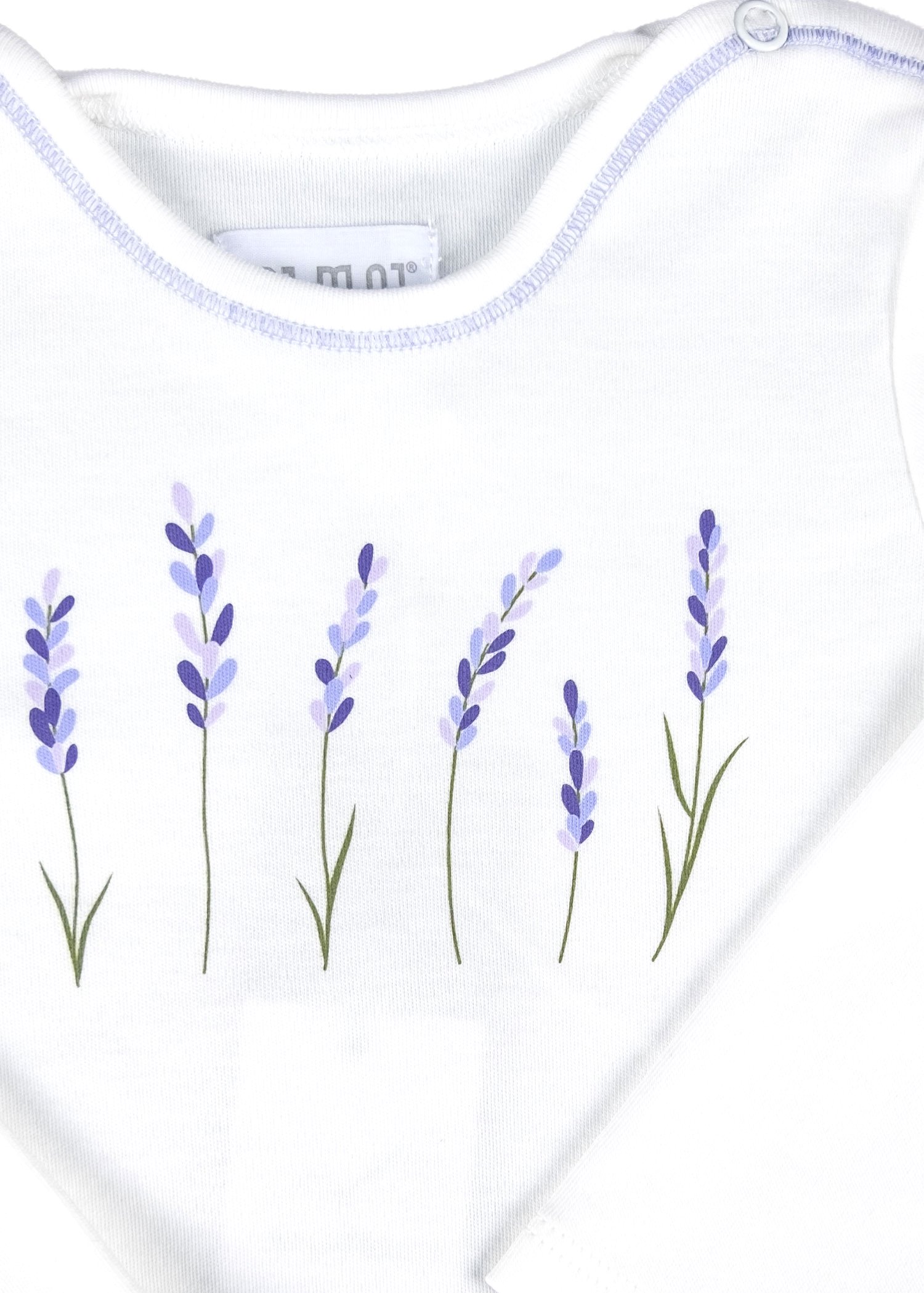 Organic Lavender Printed Baby Girl Body
