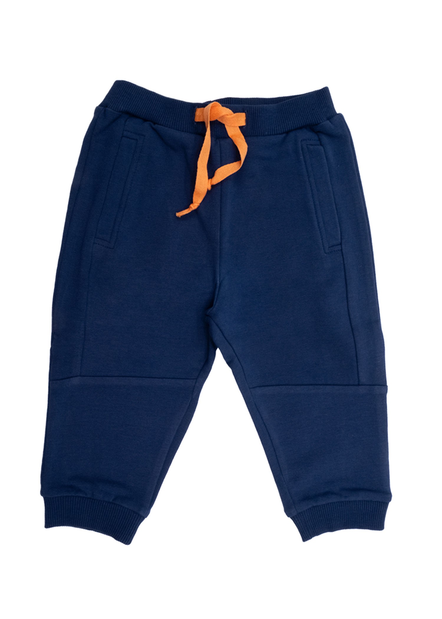 Hooded Zippered Navy Blue Winter Little Men's Tracksuit Set