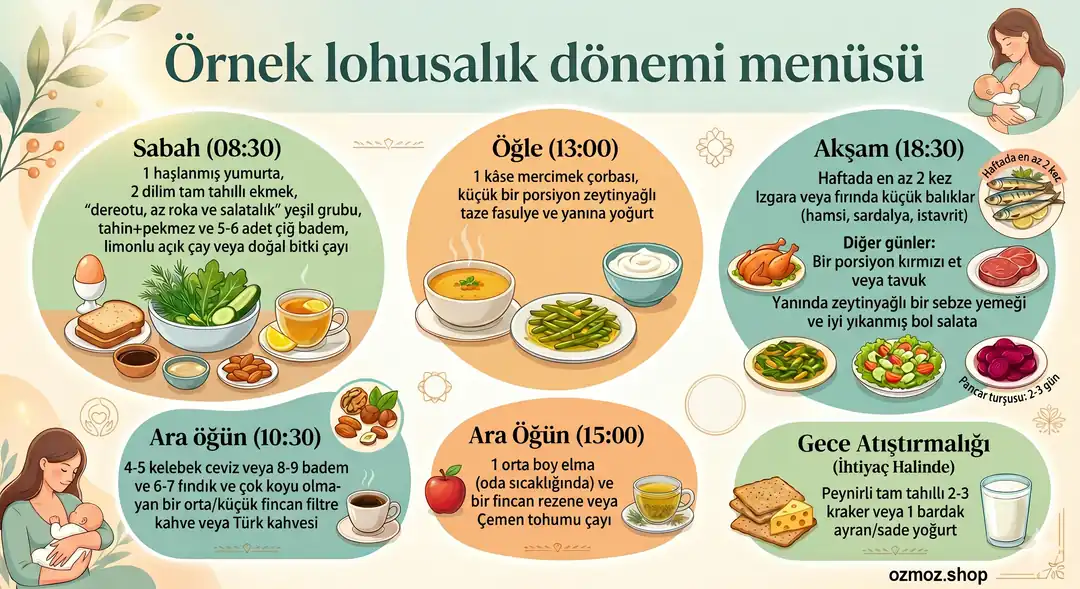 Örnek bir günlük menü