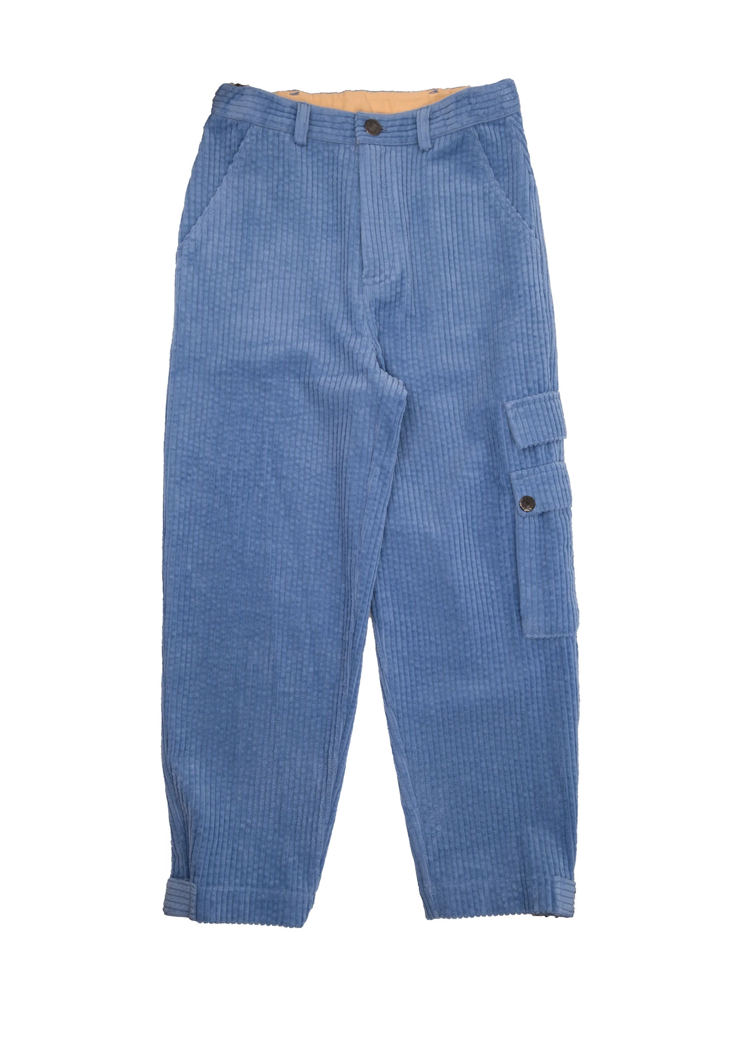 Organik Kadife Kargo Cepli Kışlık Erkek Çocuk Pantolon