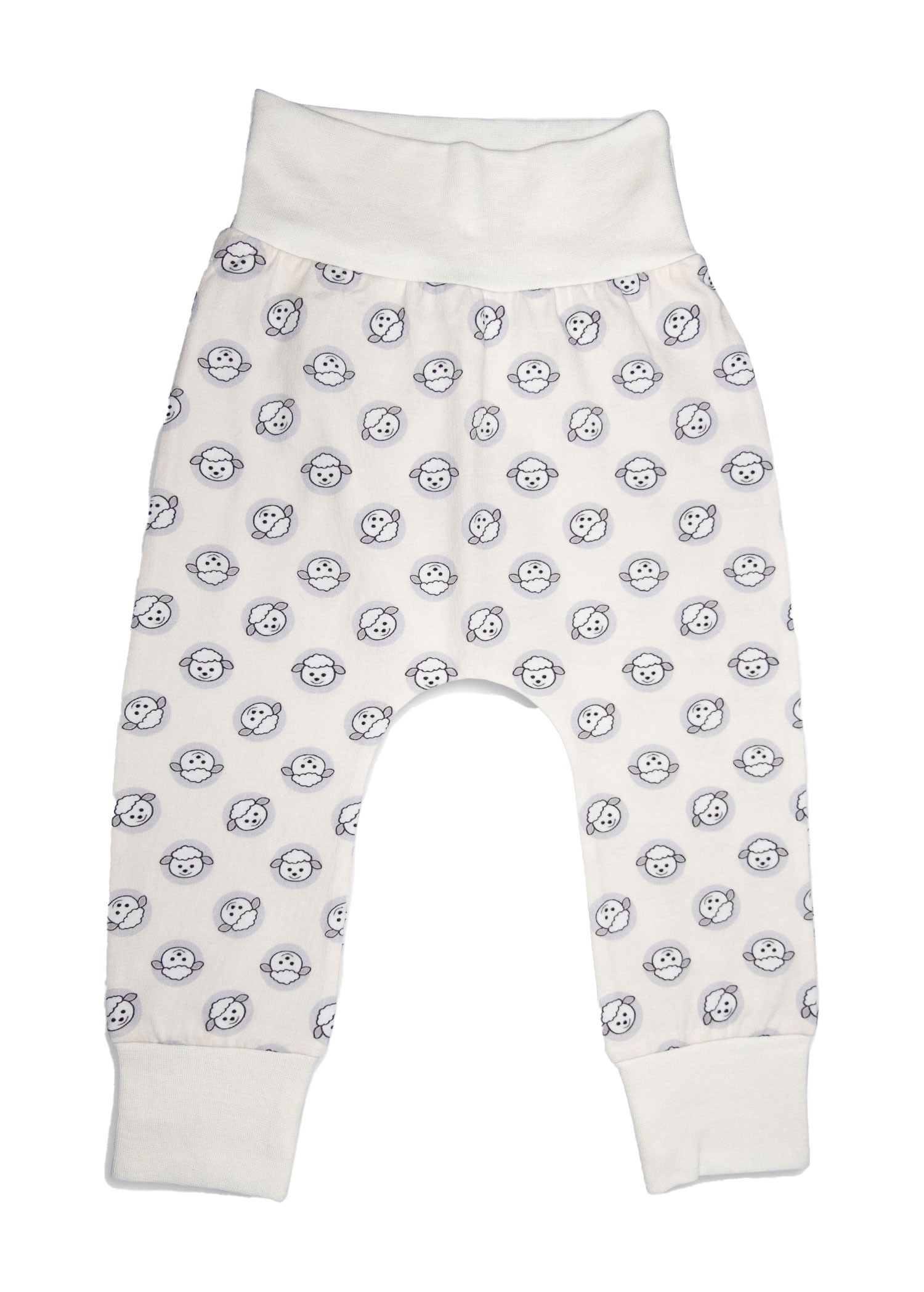 Organic Lamb Printed Ecru Unisex Baby Bottom