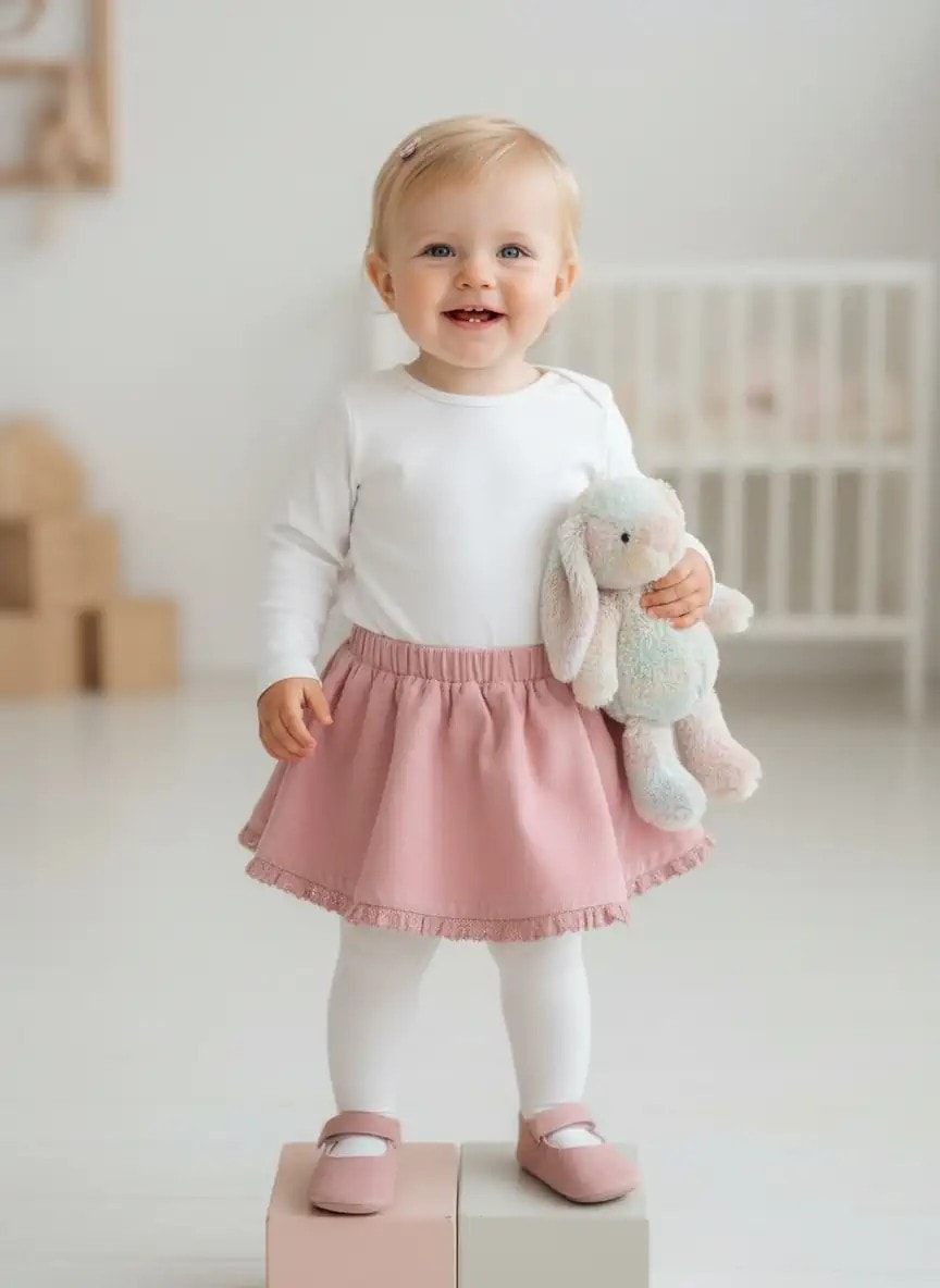 Pale Mauve Baby Skirt