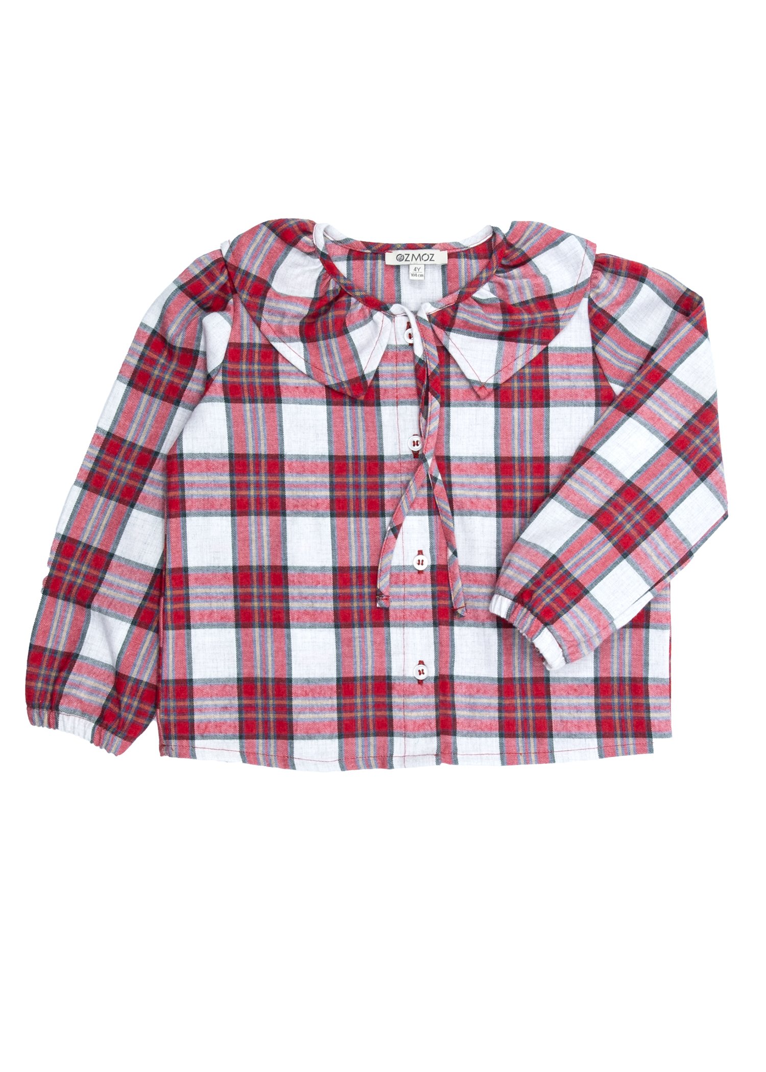 Plaid Red Winter Little Girl Blouse