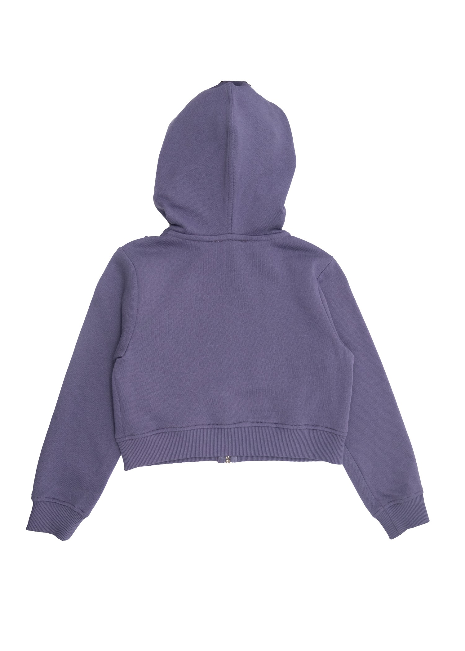 Organic Hooded Zippered Purple Girls' Sport Jacket