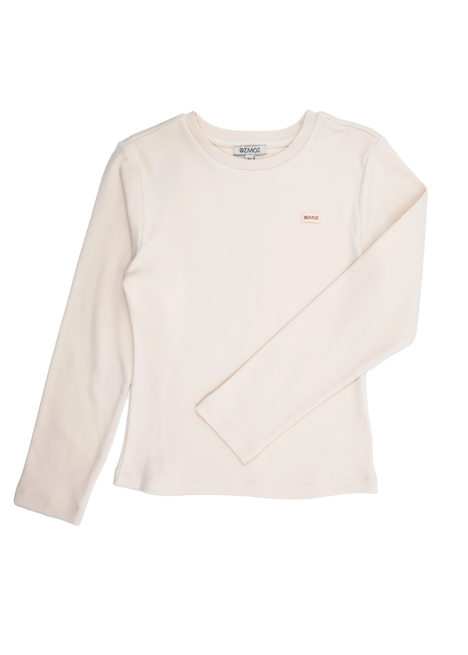 Organik Bej Kışlık Kız Çocuk İnce Sweat