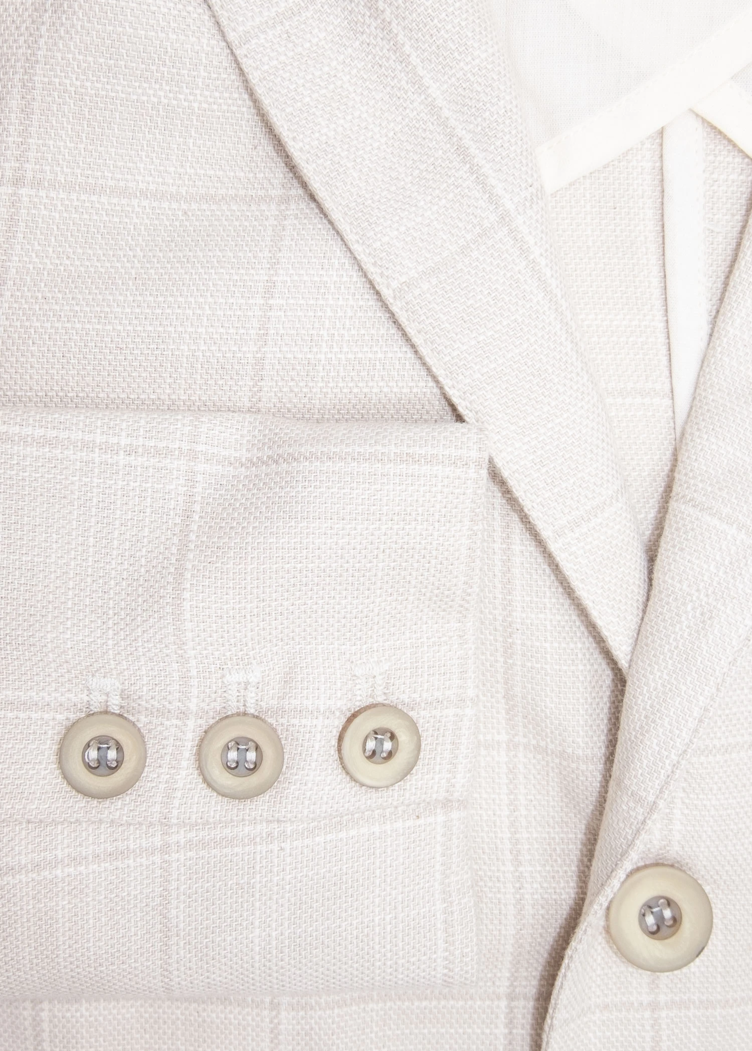 %100 Pamuk Krem Baharlık Klasik Erkek Çocuk Pantolon Ceket Takım