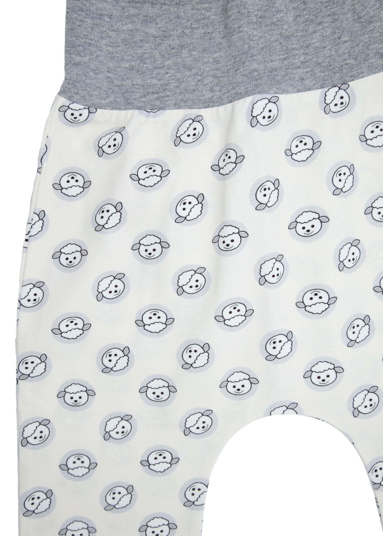 Organic Lamb Printed Gray Unisex Baby Bottom