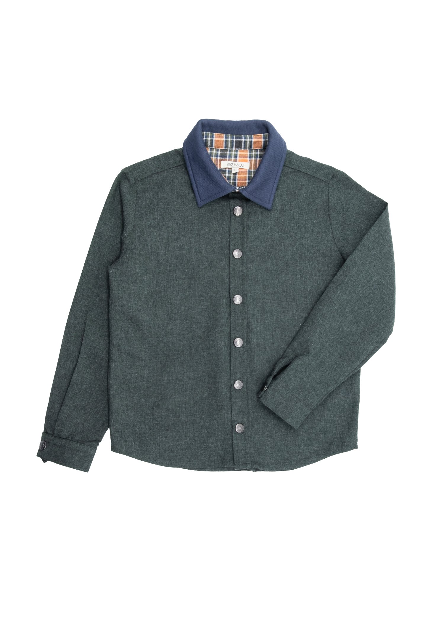 Dark Green Woven Winter Boy's Shirt