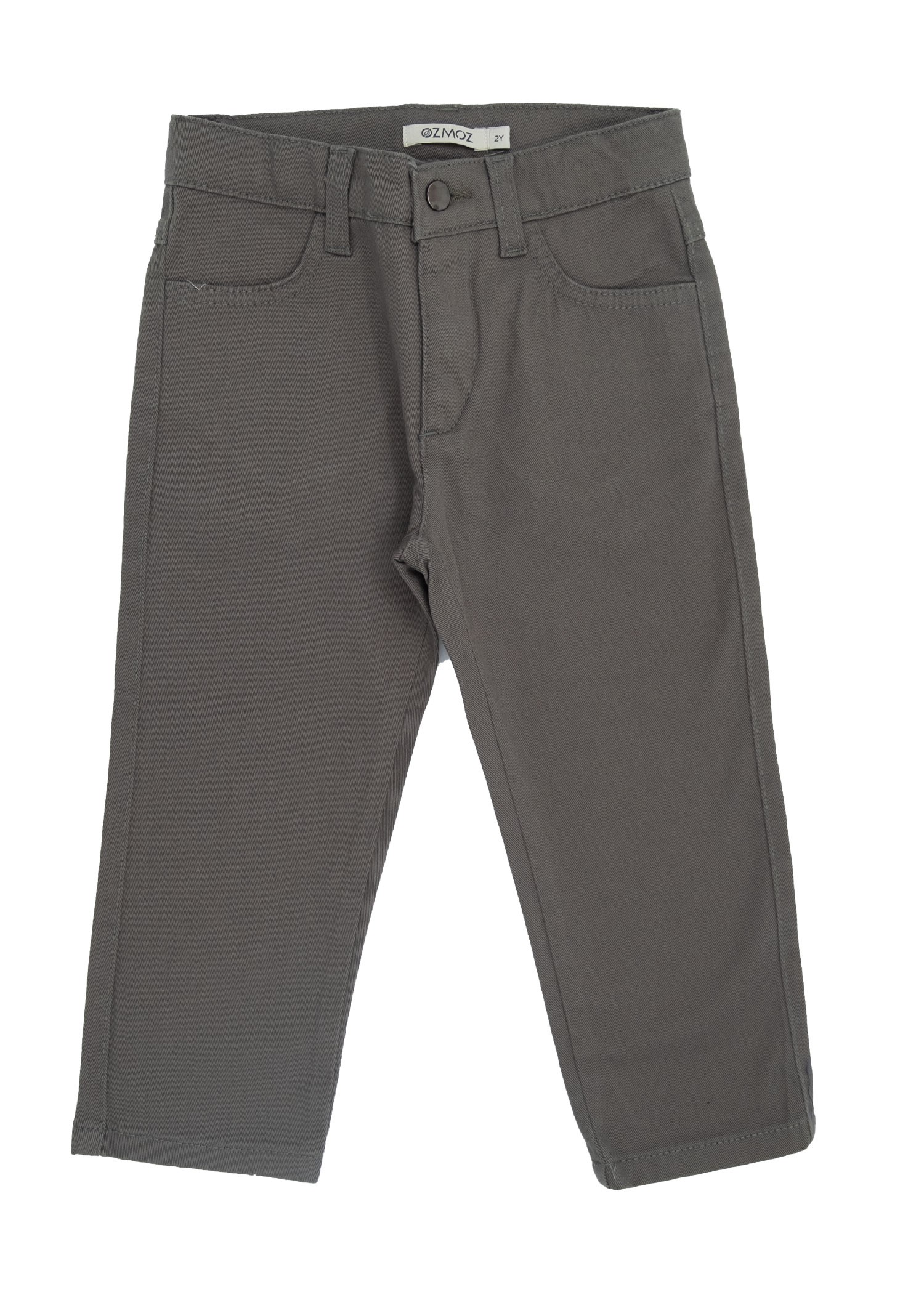 Organic Woven Khaki Boys' Trousers