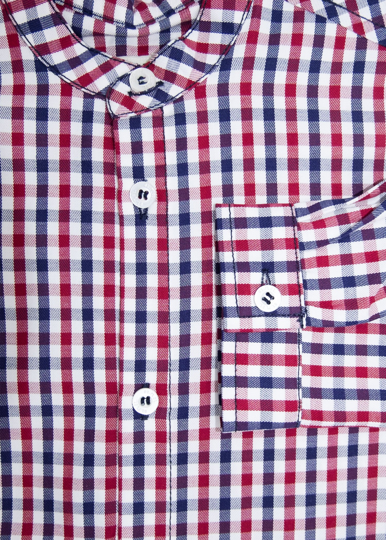 100% Cotton Plaid Boy's Shirt with Magnificent Collar