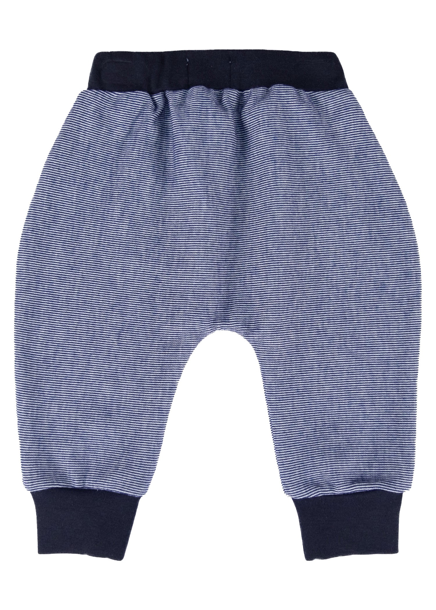 Organic Striped Navy Blue Winter Baby Boy Tracksuit Set