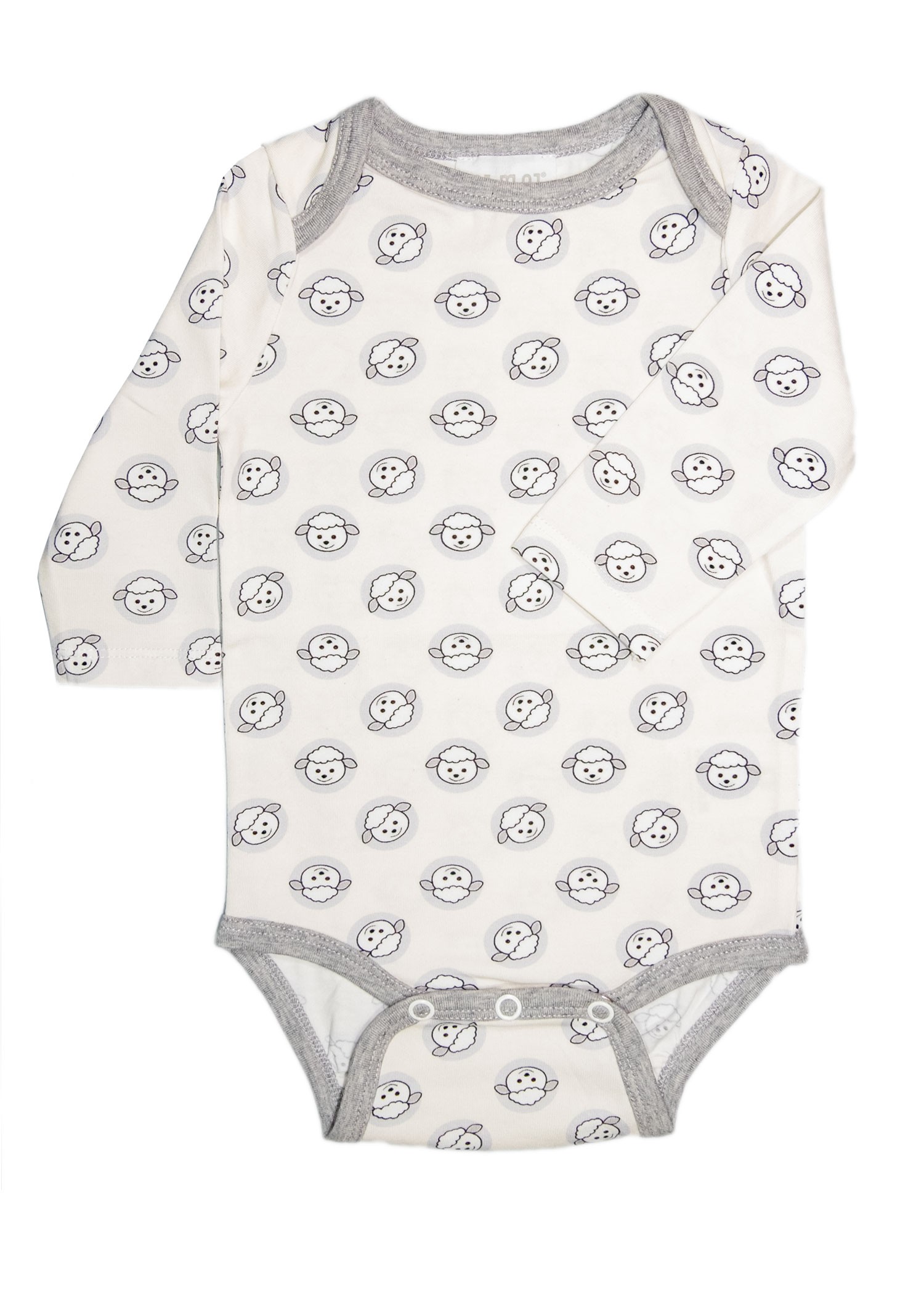 Organic Lamb Printed Unisex Baby Bodysuit