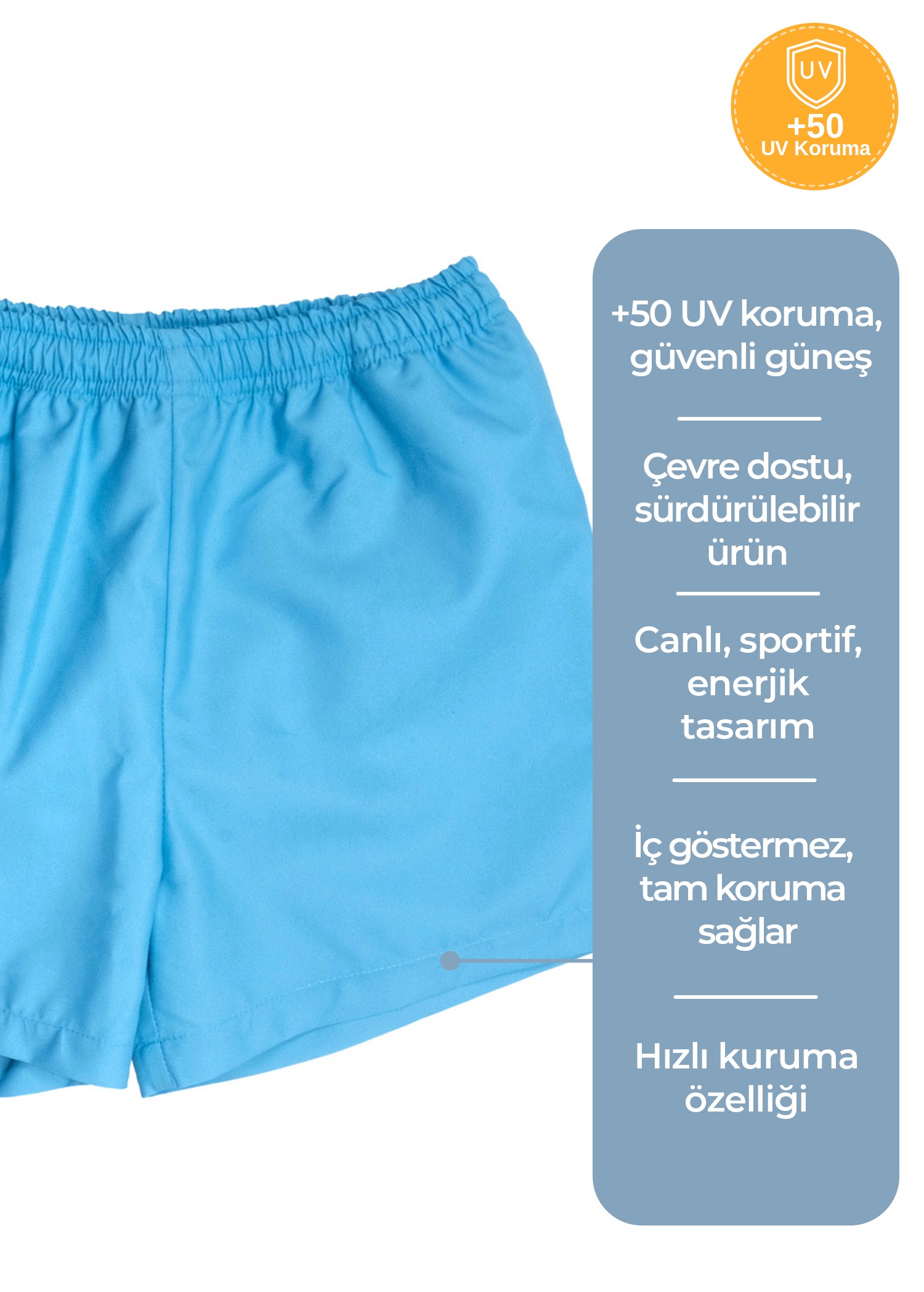 Mavi Erkek Çocuk Şort Mayo