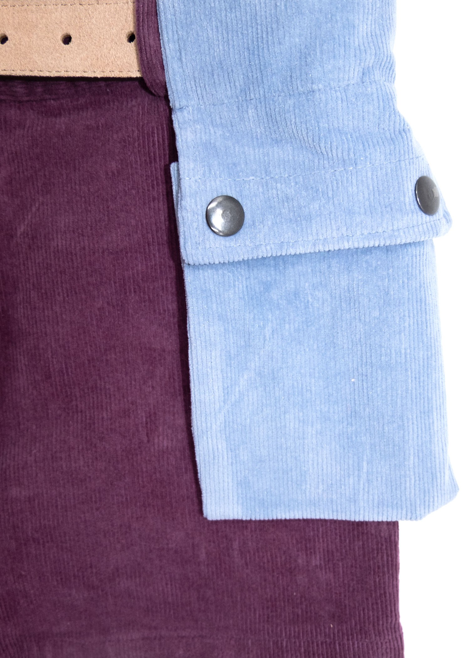 Corduroy Pocket Detailed Purple Winter Girls' Shorts