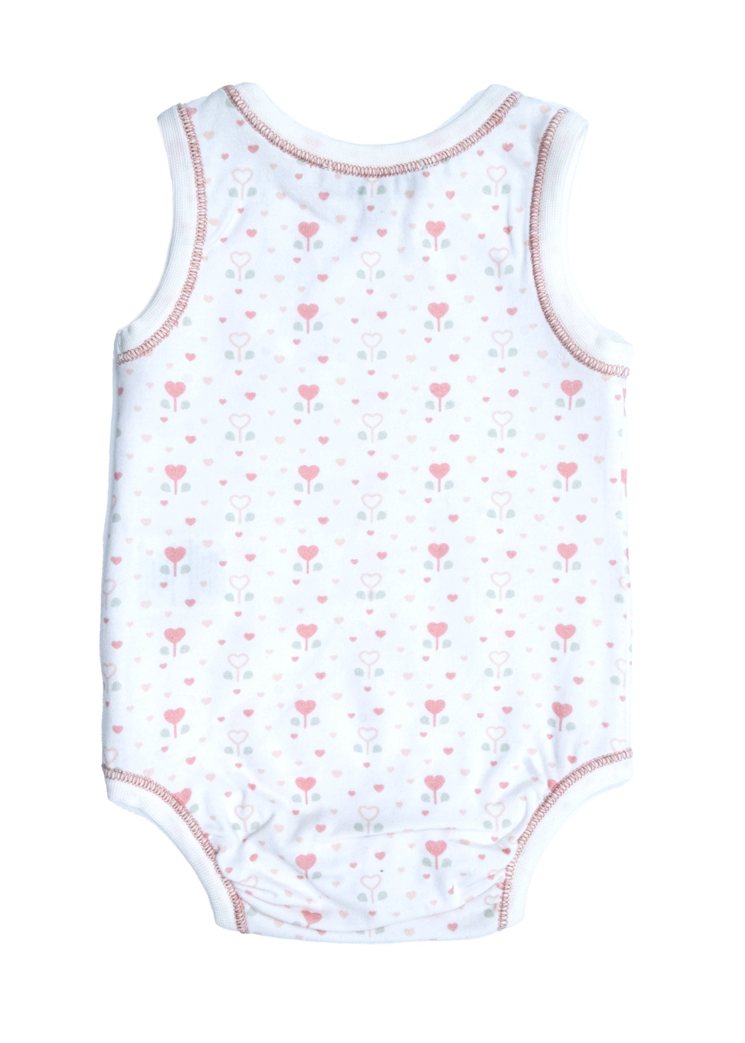 Organic Fish Patterned Sleeveless Baby Boy Bodysuit