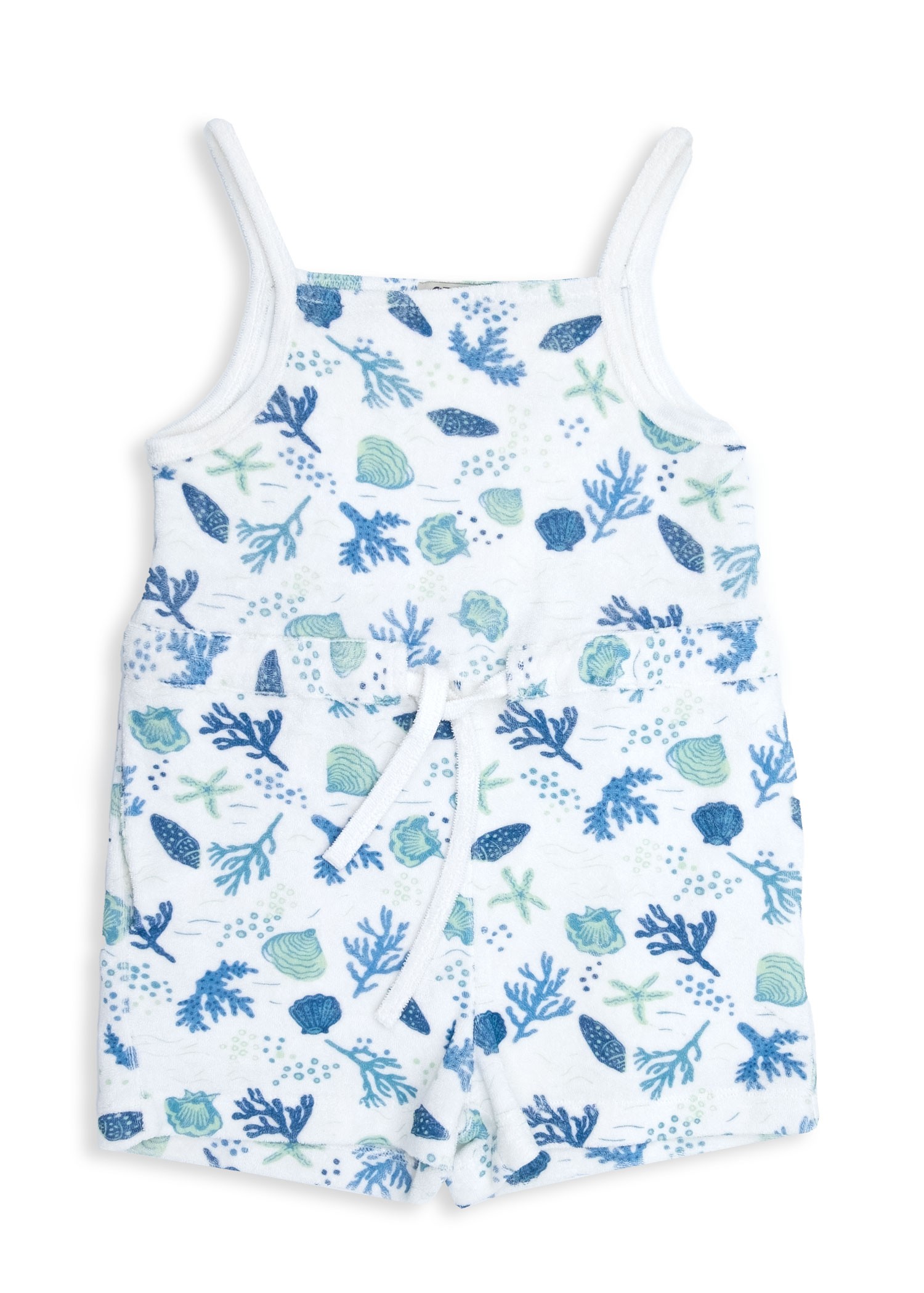 Summer Girl's Shorts and Overalls with Organic Towel Fabric Straps