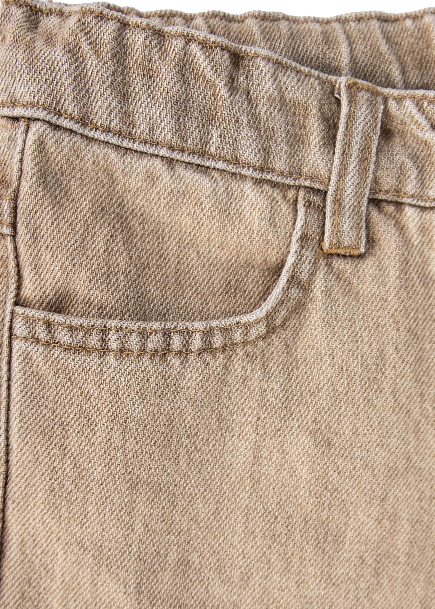 100% Cotton Denim Beige Boy's Trousers