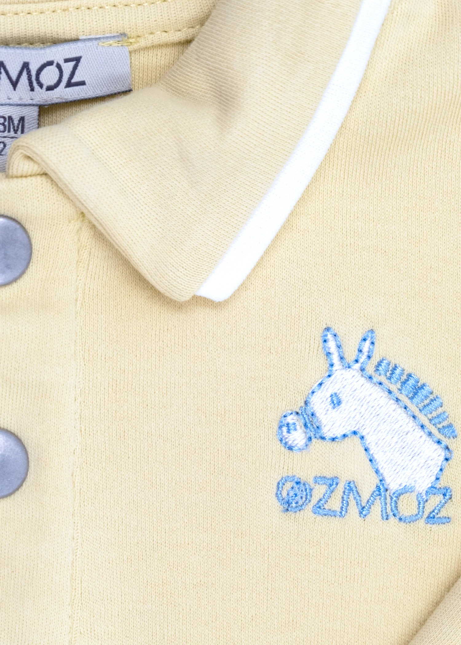 Organik Polo Yaka Tatlı Hardal Kışlık Erkek Bebek Üst