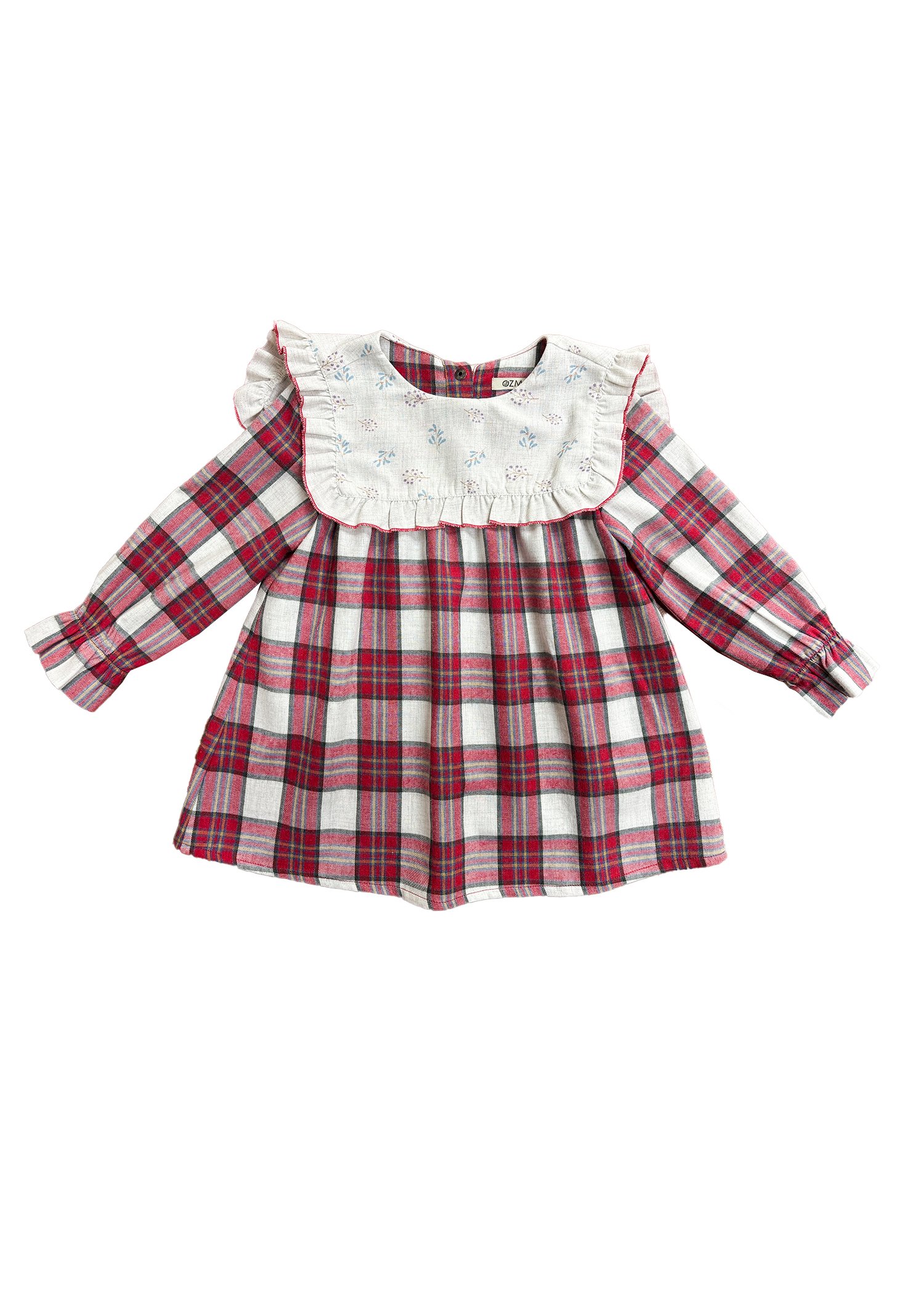 Plaid Red Winter Little Girl Dress